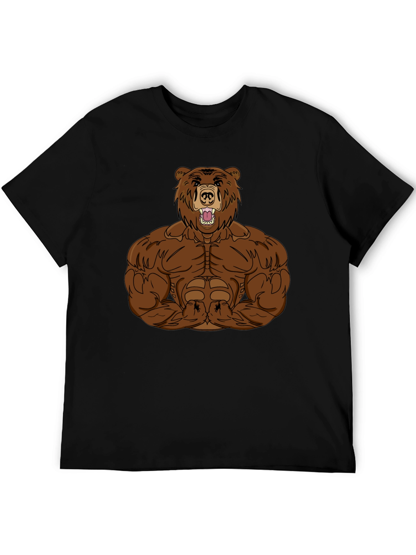 Muscle Bear Graphic T-Shirt - Mens Black Tee