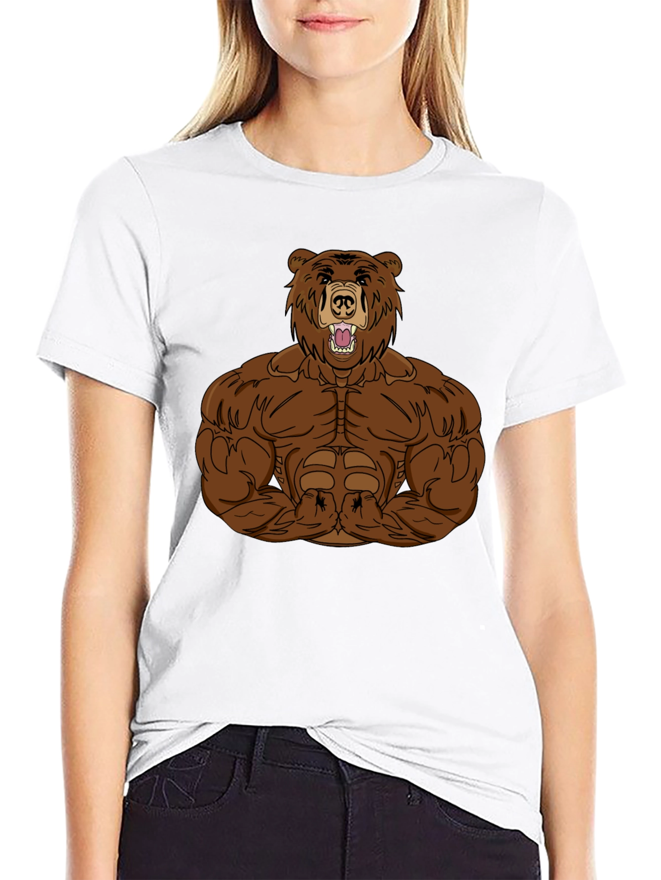 Muscle Bear Graphic T-Shirt - Mens Black Tee