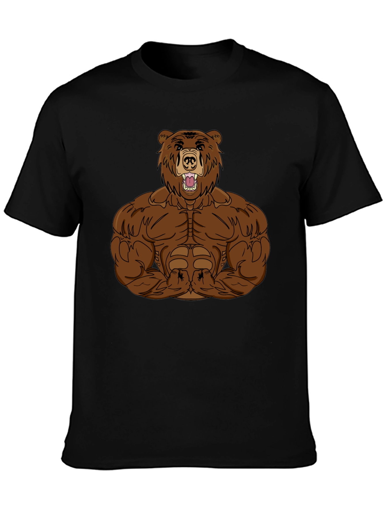 Muscle Bear Graphic T-Shirt - Mens Black Tee
