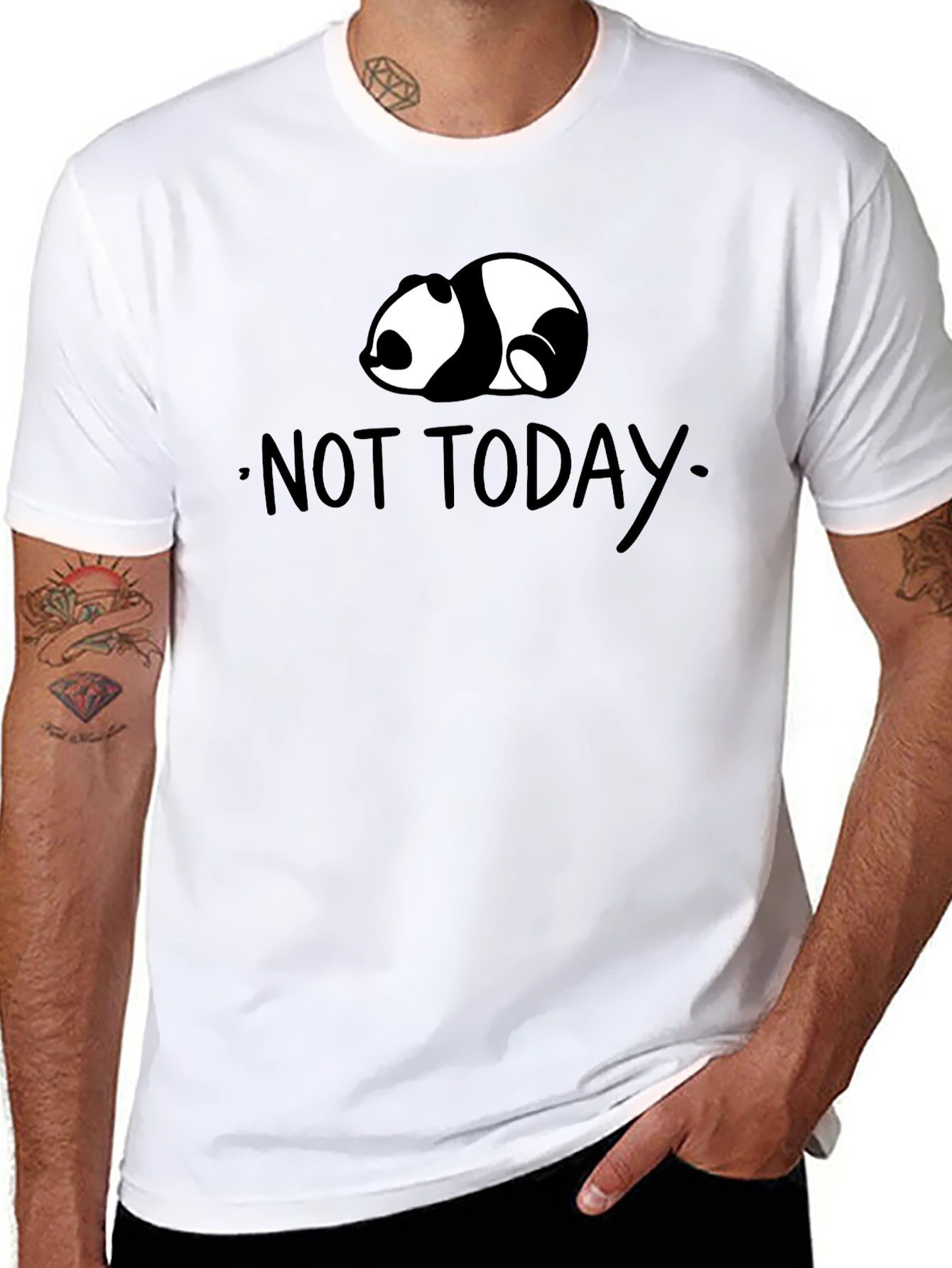 Not Today Panda T-Shirt - Lazy Day Comfort