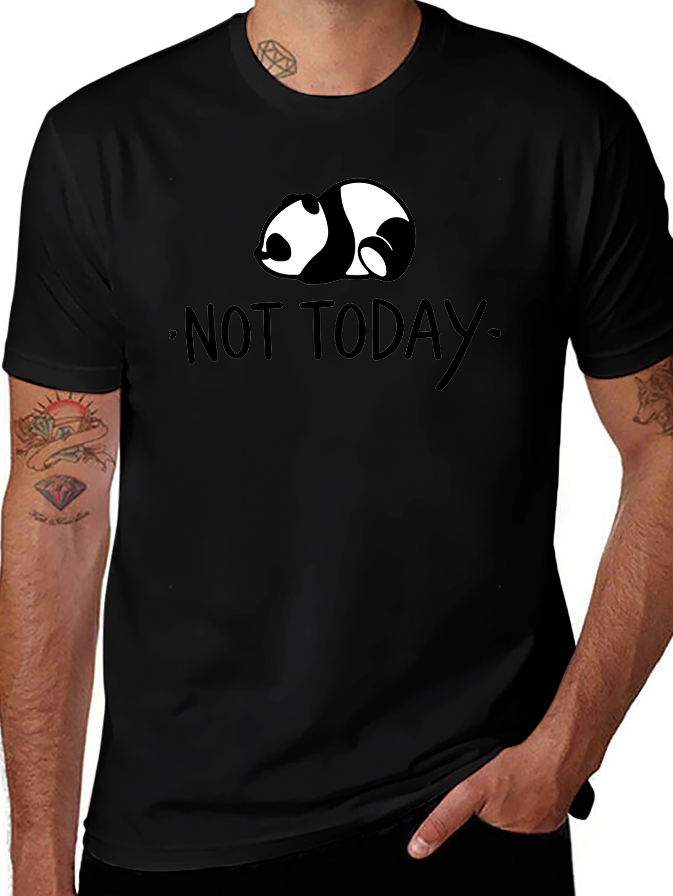 Not Today Panda T-Shirt - Lazy Day Comfort