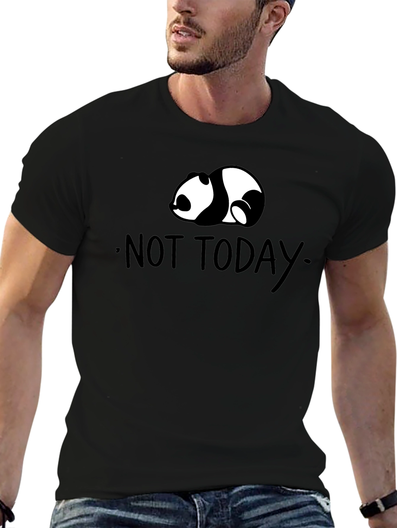 Not Today Panda T-Shirt - Lazy Day Comfort
