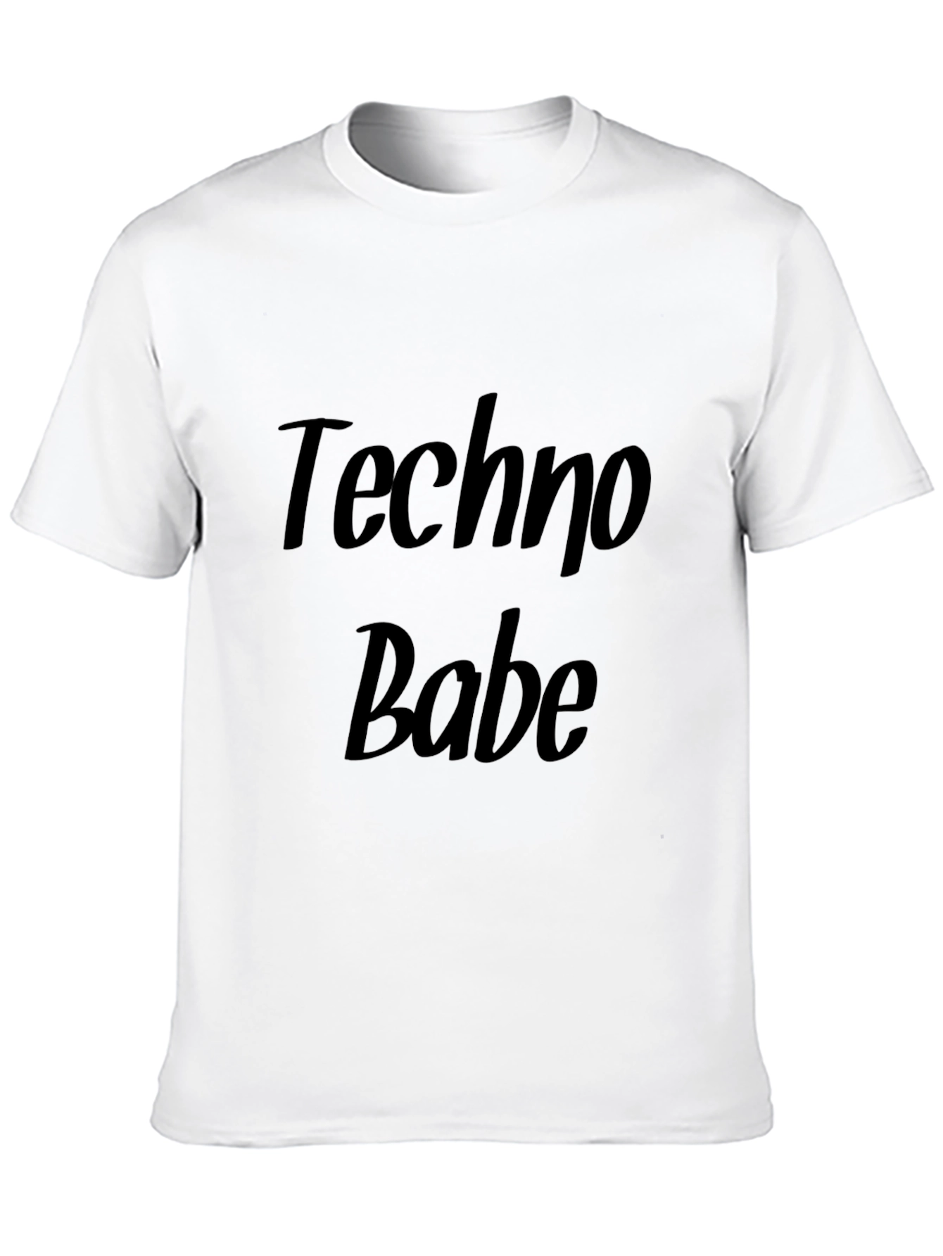 Techno Babe Black Graphic T-Shirt