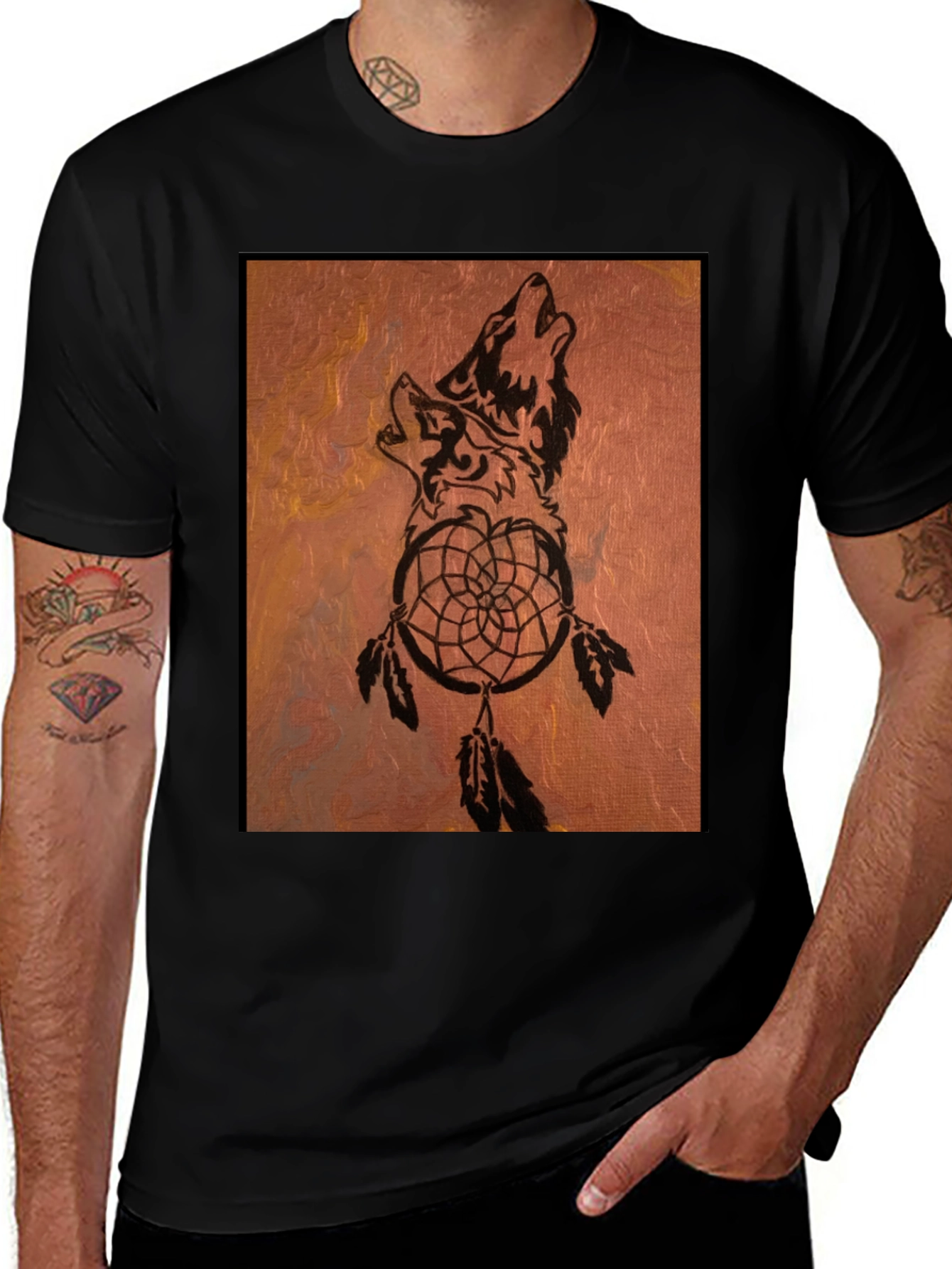 Wolf Dreamcatcher Graphic Tee