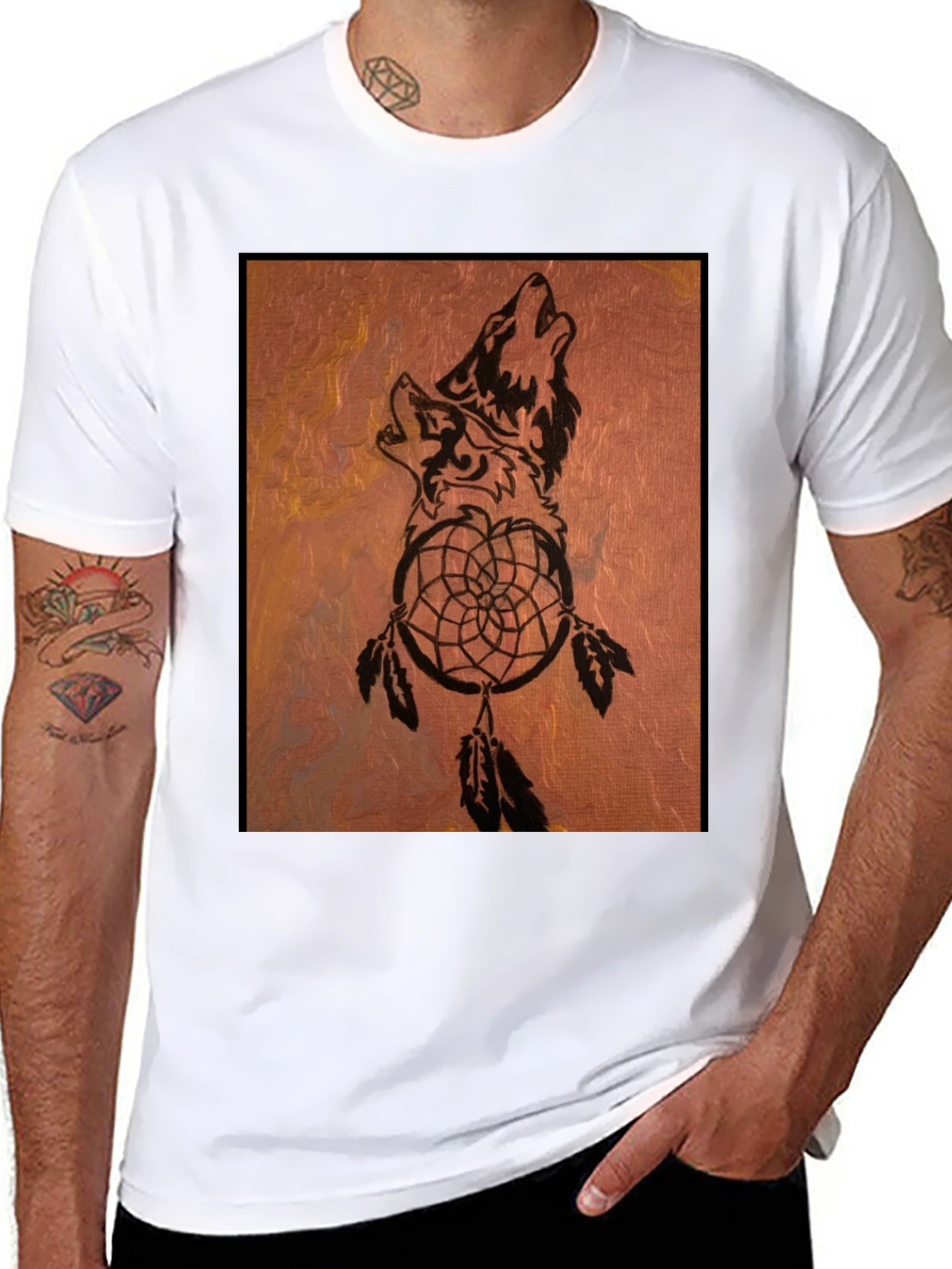 Wolf Dreamcatcher Graphic Tee