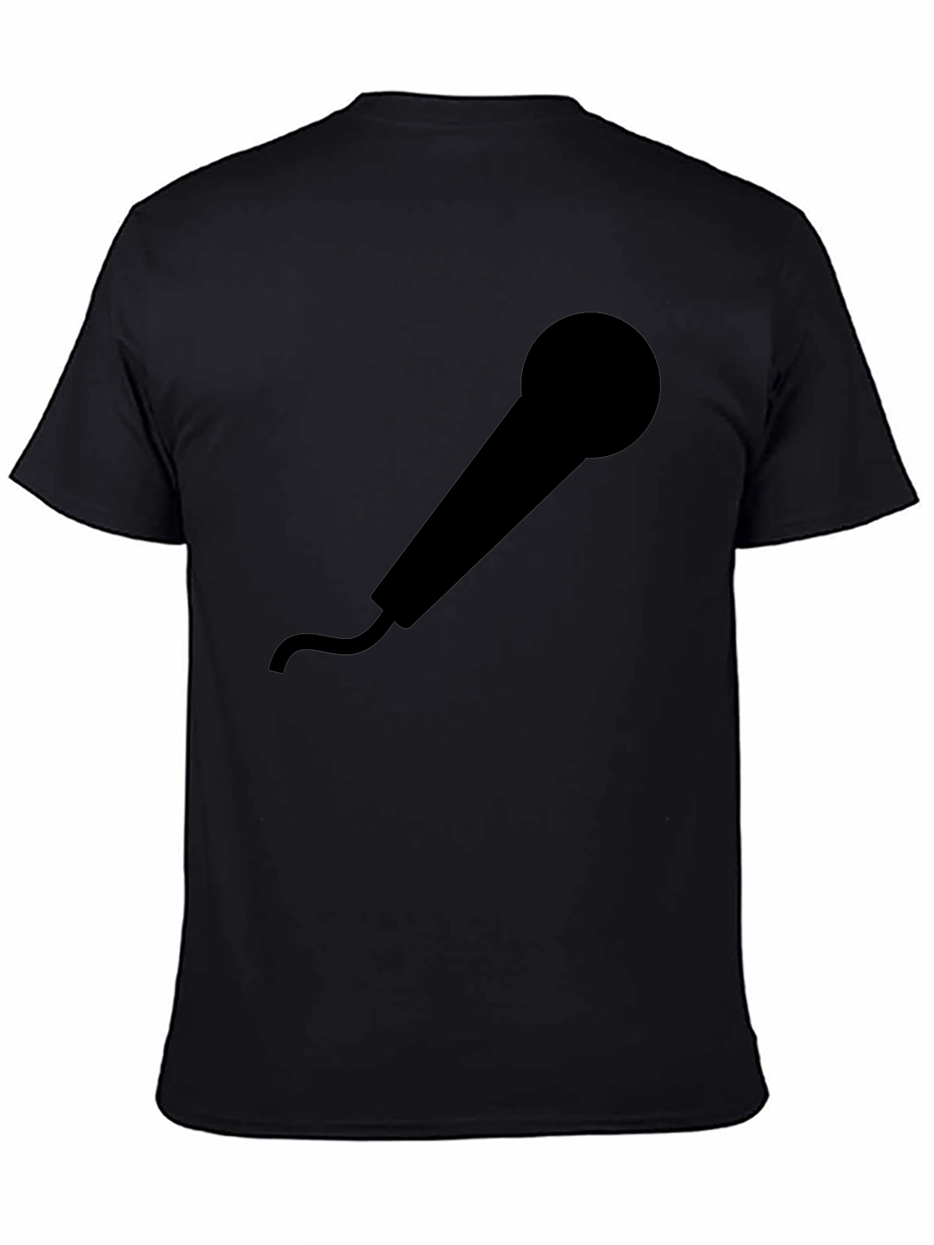 Black Microphone Graphic T-Shirt