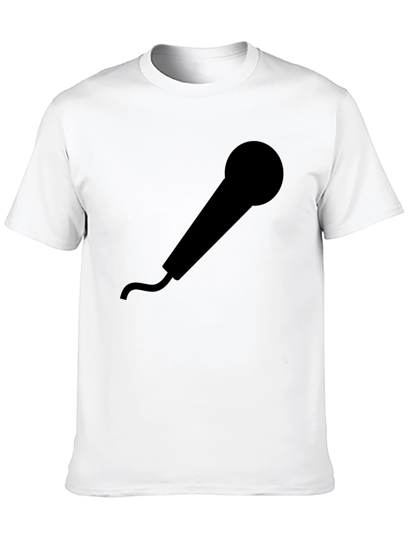 Black Microphone Graphic T-Shirt