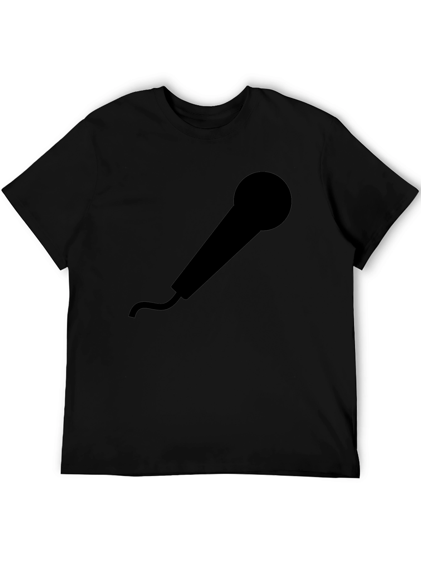 Black Microphone Graphic T-Shirt