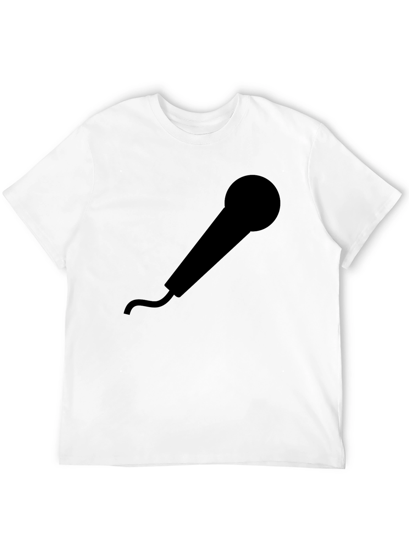 Black Microphone Graphic T-Shirt
