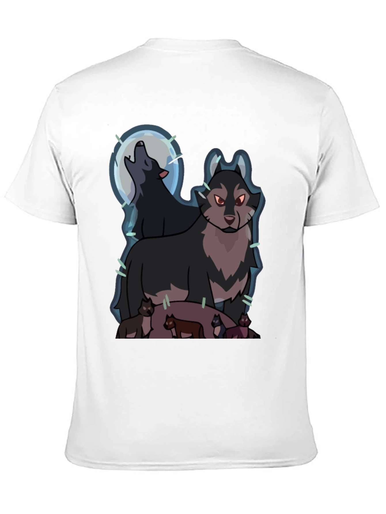 Wolf Pack Graphic Tee - Mens Black T-Shirt