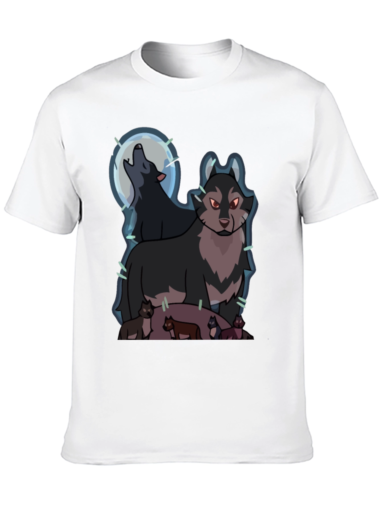 Wolf Pack Graphic Tee - Mens Black T-Shirt
