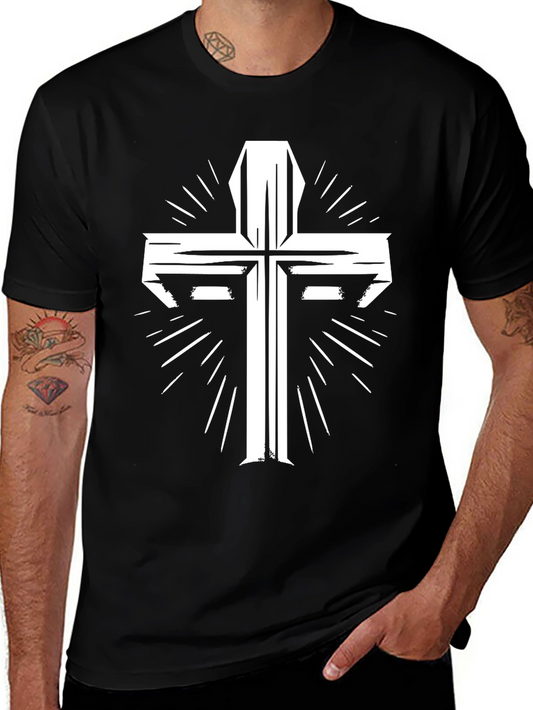 Cross Graphic Tee - Black Christian T-Shirt