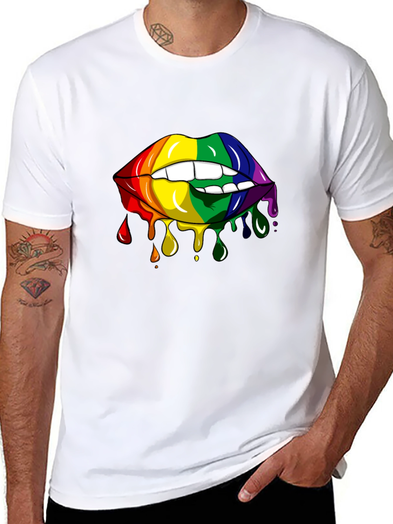 Rainbow Lips Graphic Tee - Pride Edition