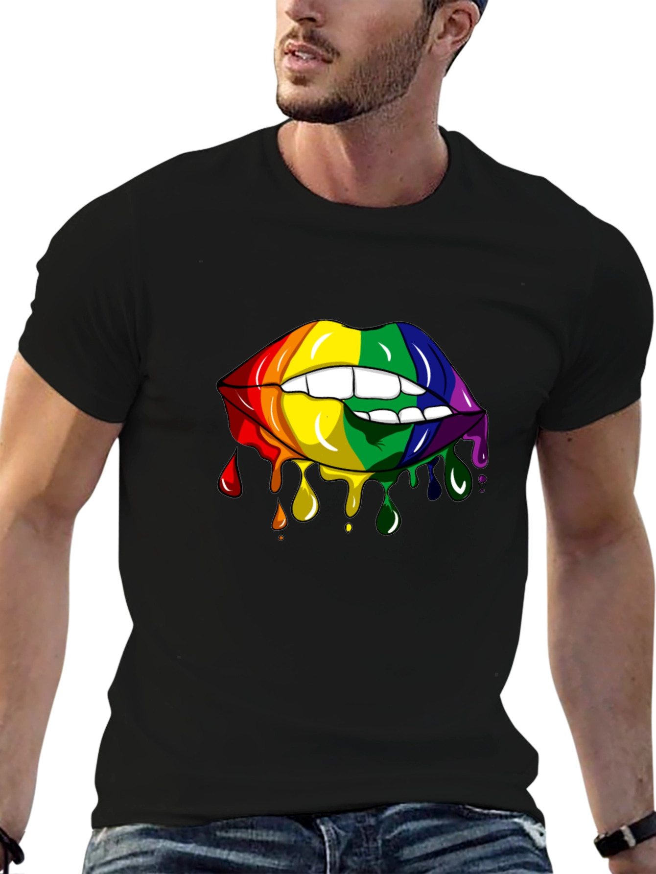 Rainbow Lips Graphic Tee - Pride Edition
