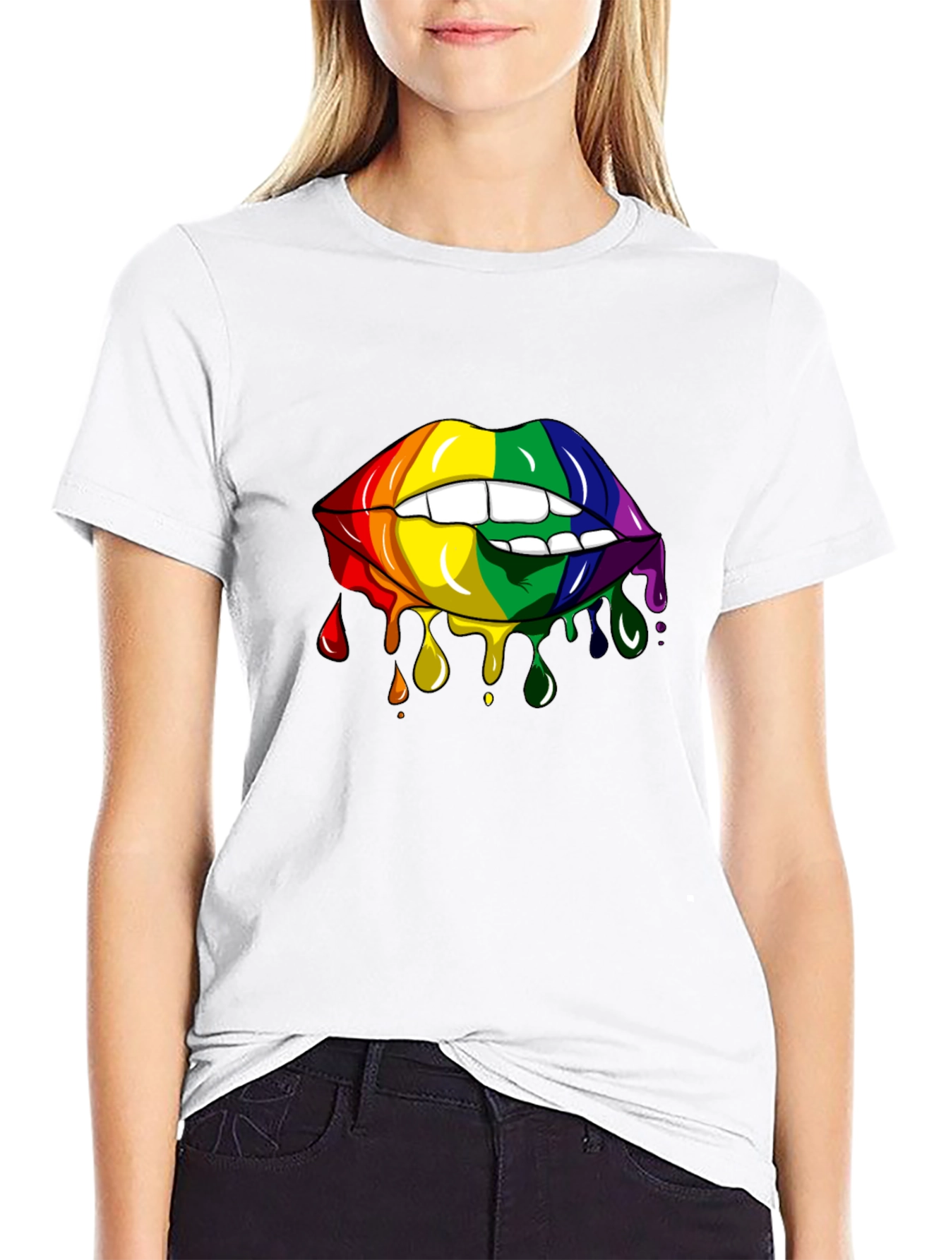 Rainbow Lips Graphic Tee - Pride Edition