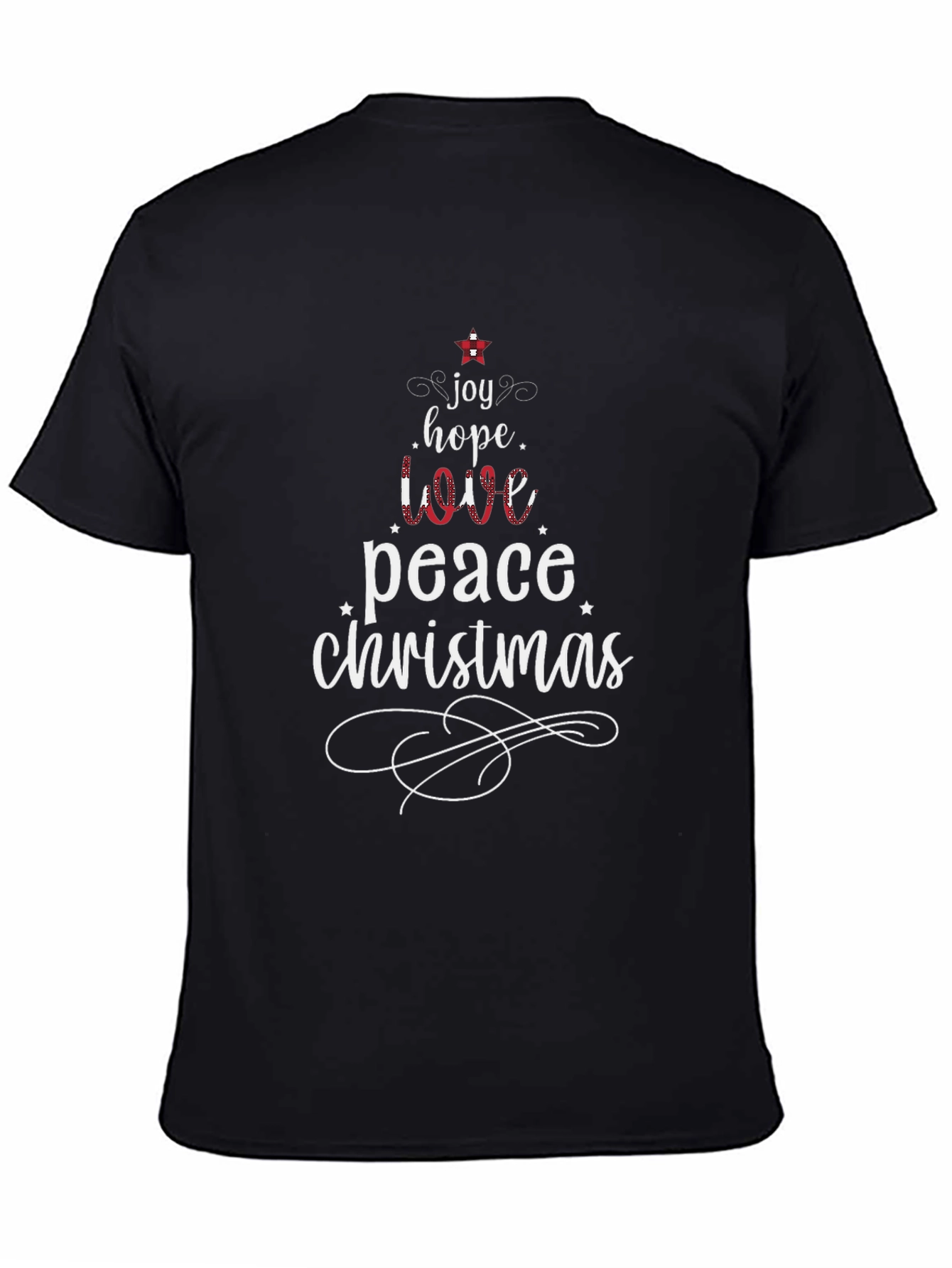 Joy Hope Love Christmas Tree Graphic Tee