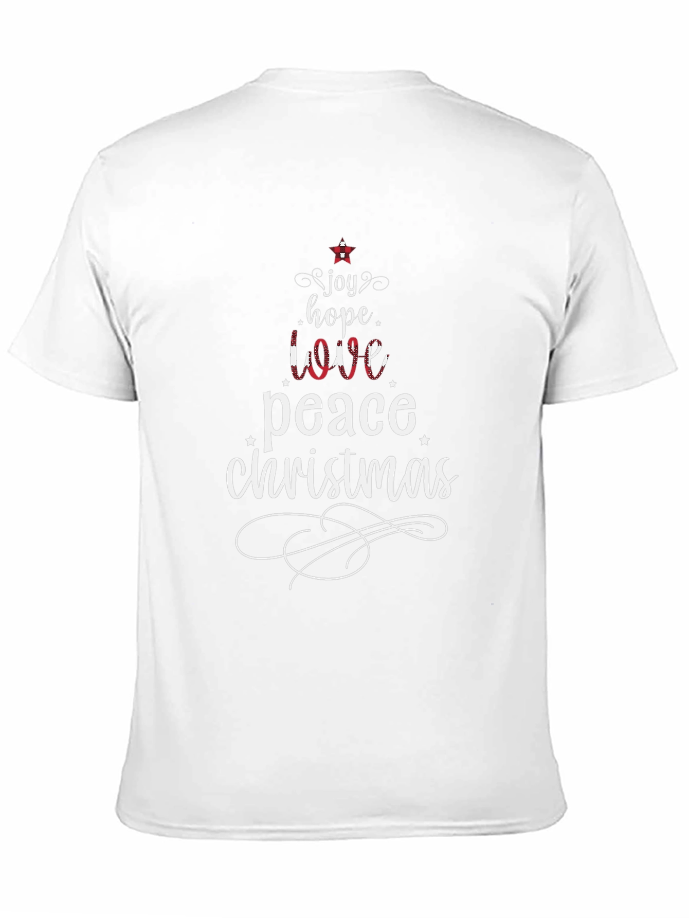 Joy Hope Love Christmas Tree Graphic Tee