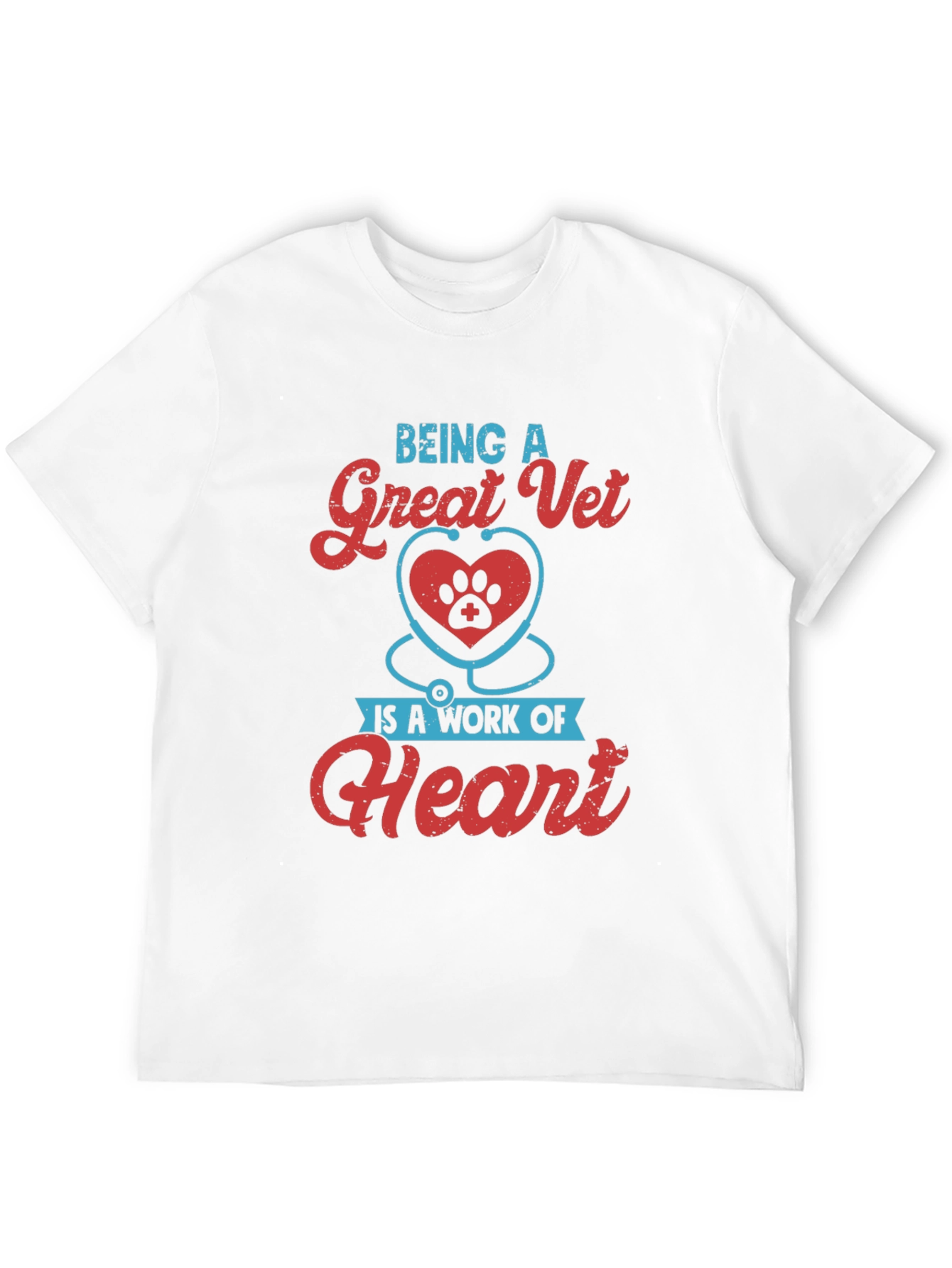 Great Vet Heart Paw T-Shirt - Veterinarian Gift