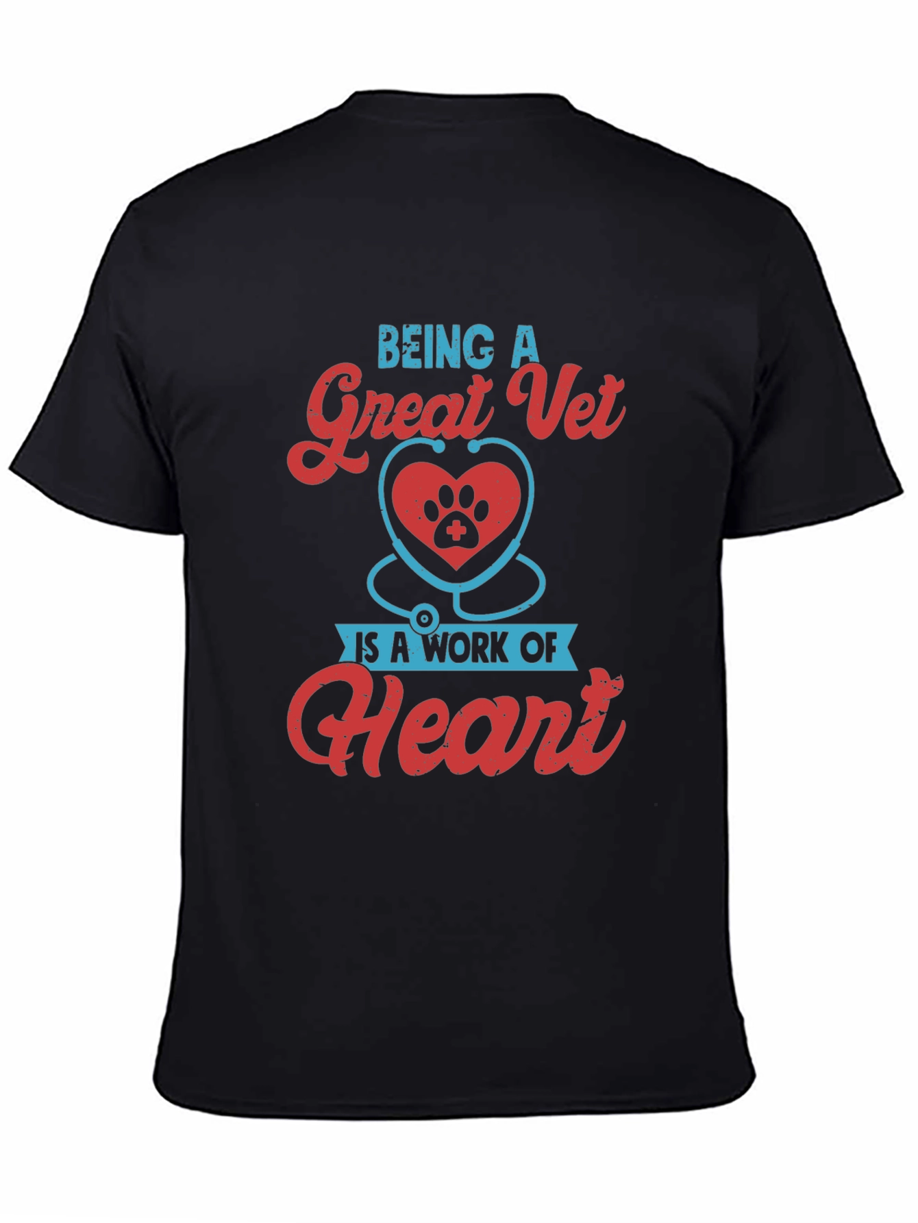 Great Vet Heart Paw T-Shirt - Veterinarian Gift