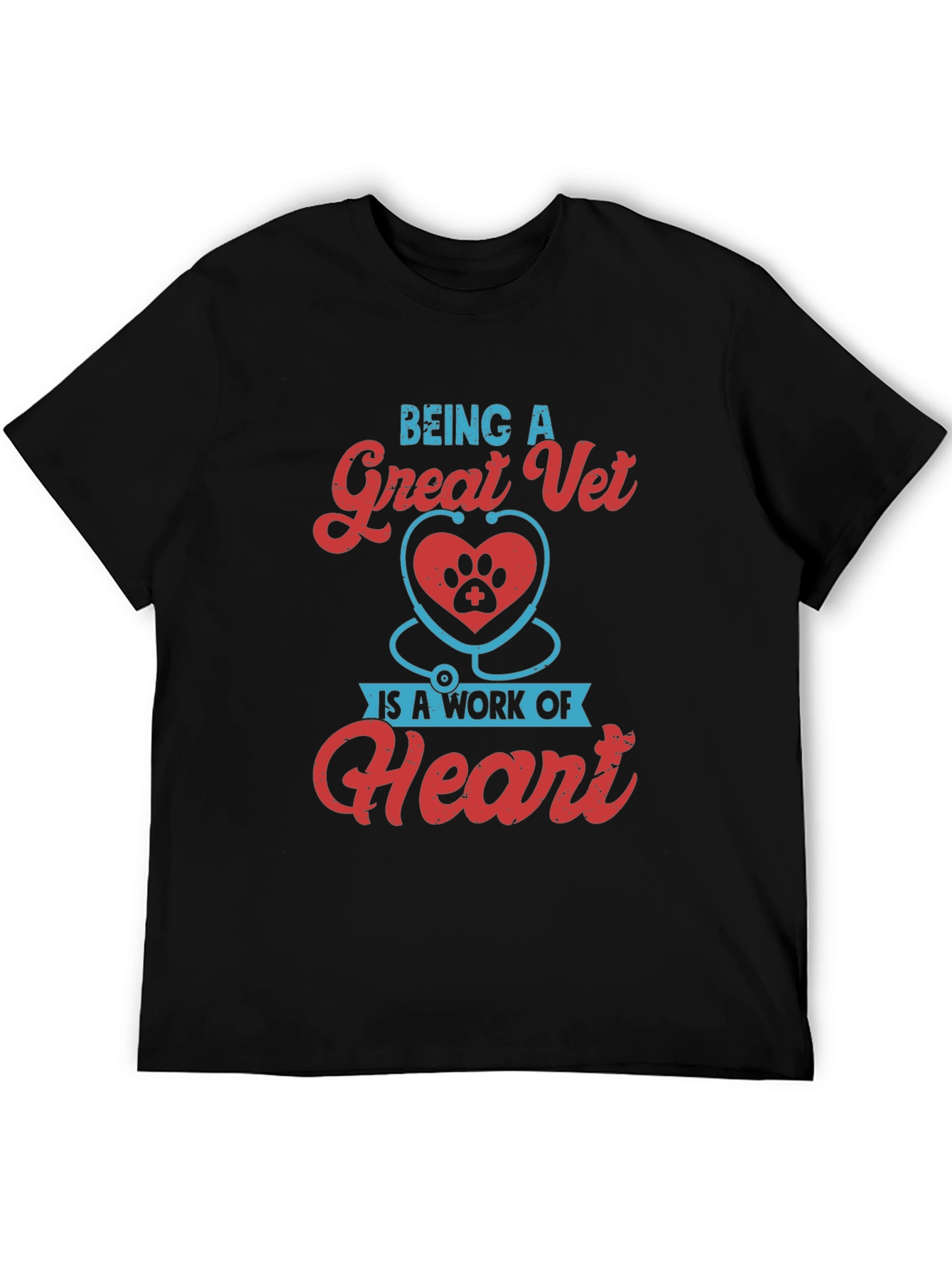 Great Vet Heart Paw T-Shirt - Veterinarian Gift