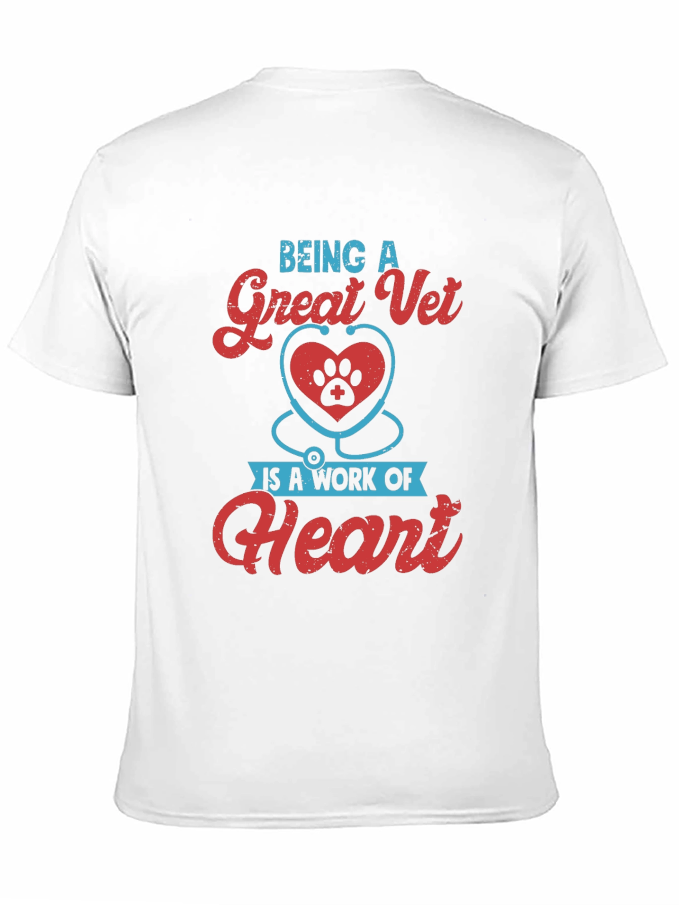 Great Vet Heart Paw T-Shirt - Veterinarian Gift