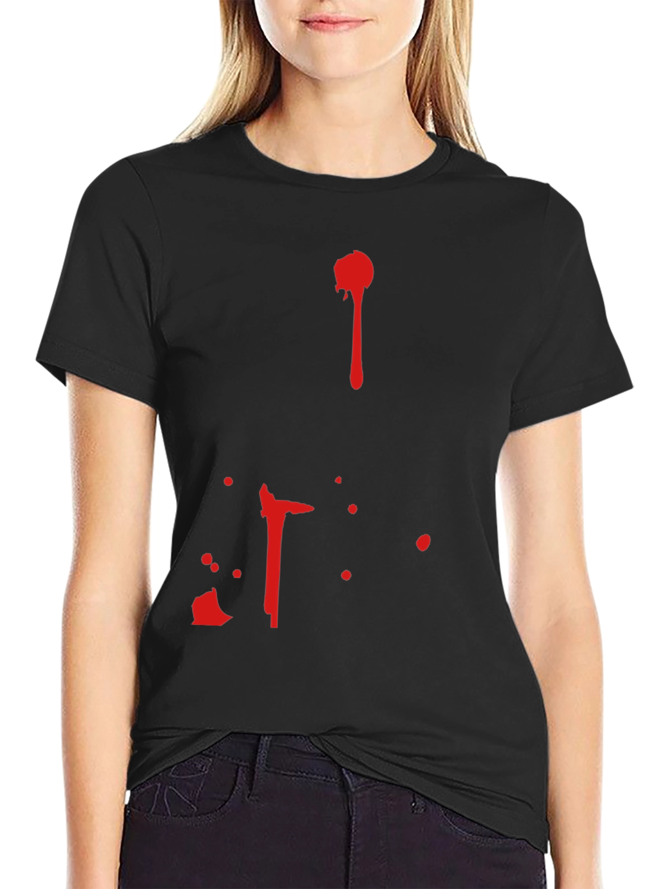 Blood Splatter Graphic Tee - Halloween Costume Shirt