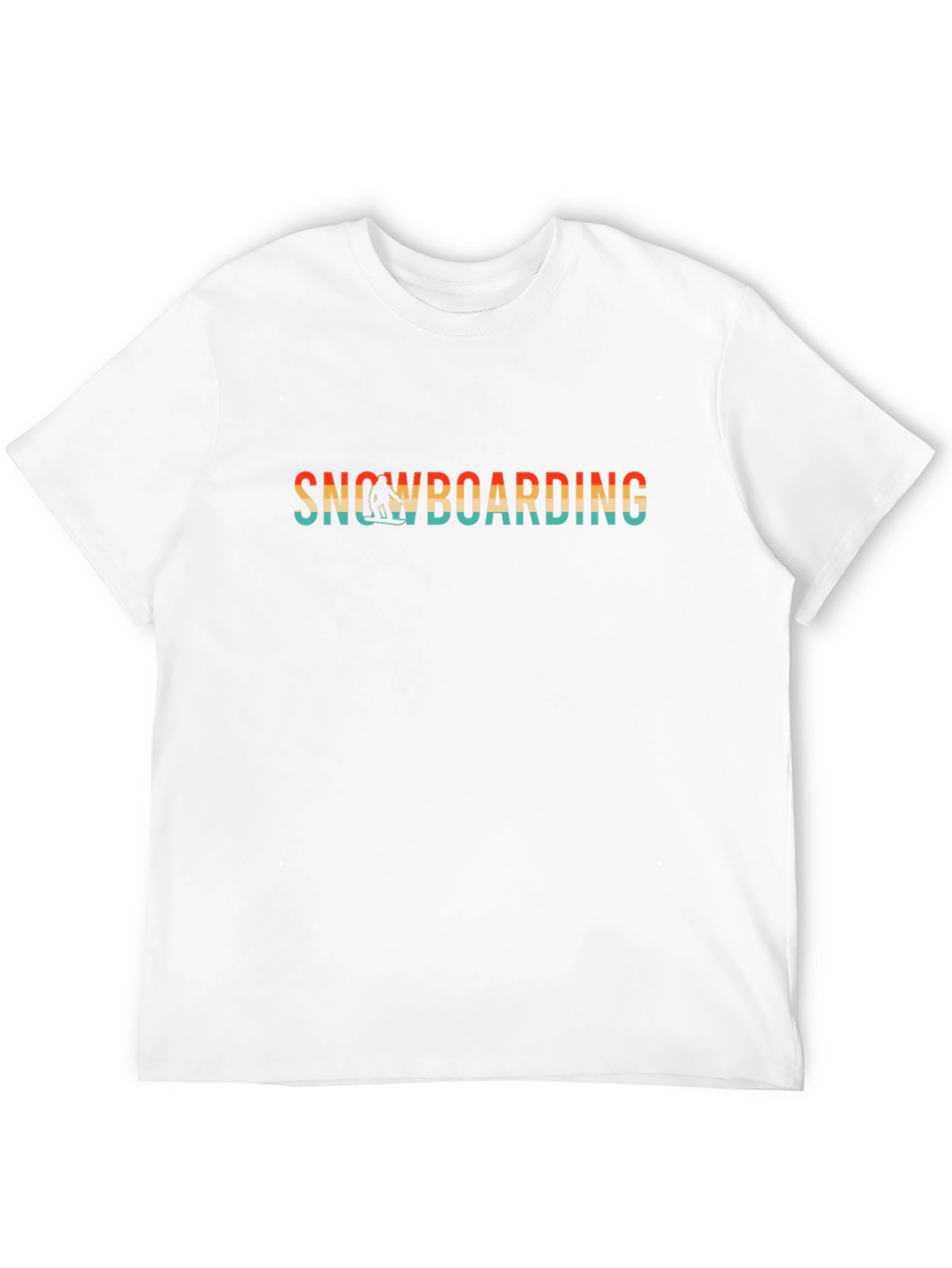 Retro Snowboarding Graphic Tee - Black Cotton Blend