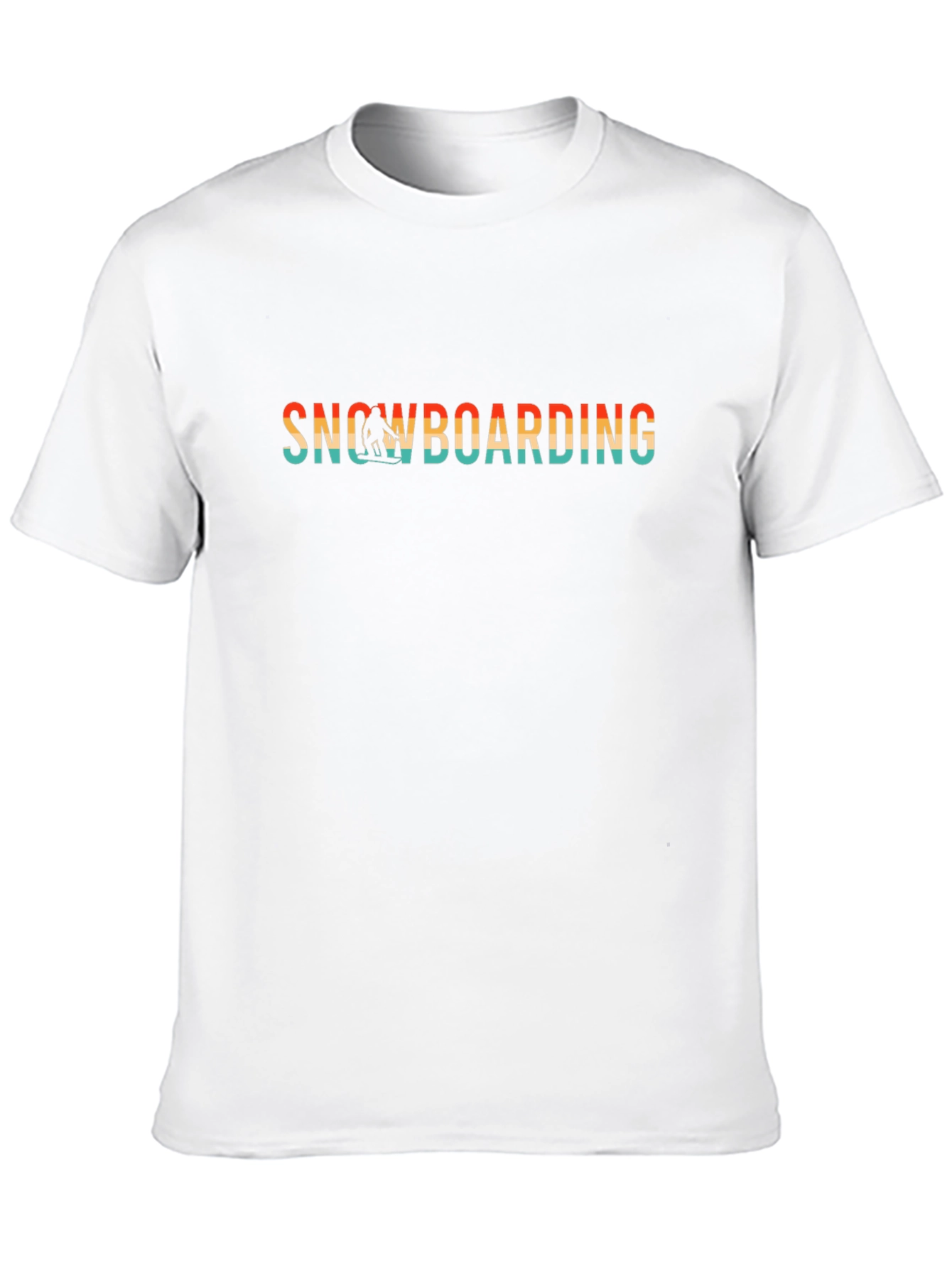 Retro Snowboarding Graphic Tee - Black Cotton Blend