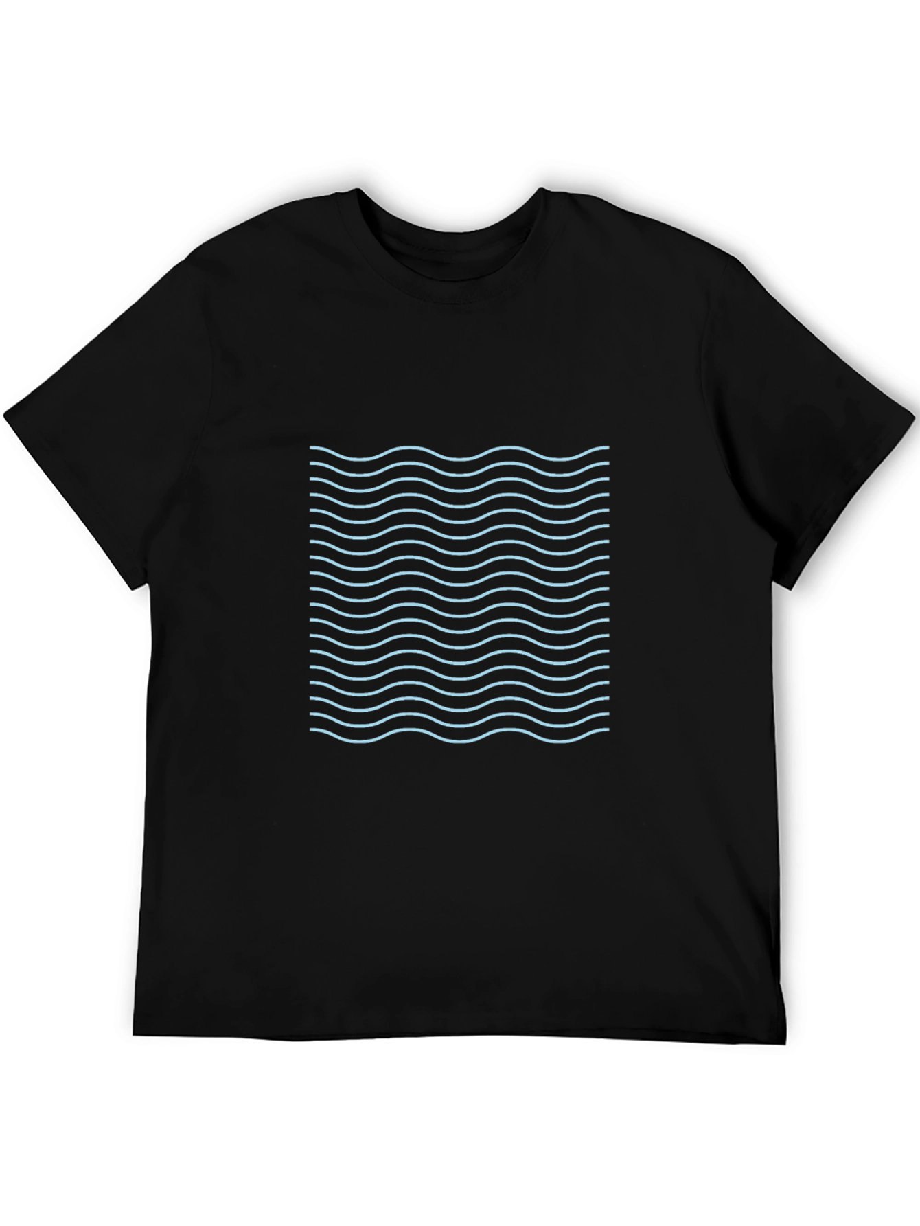 Wavy Line Graphic Tee - Cool Casual Style