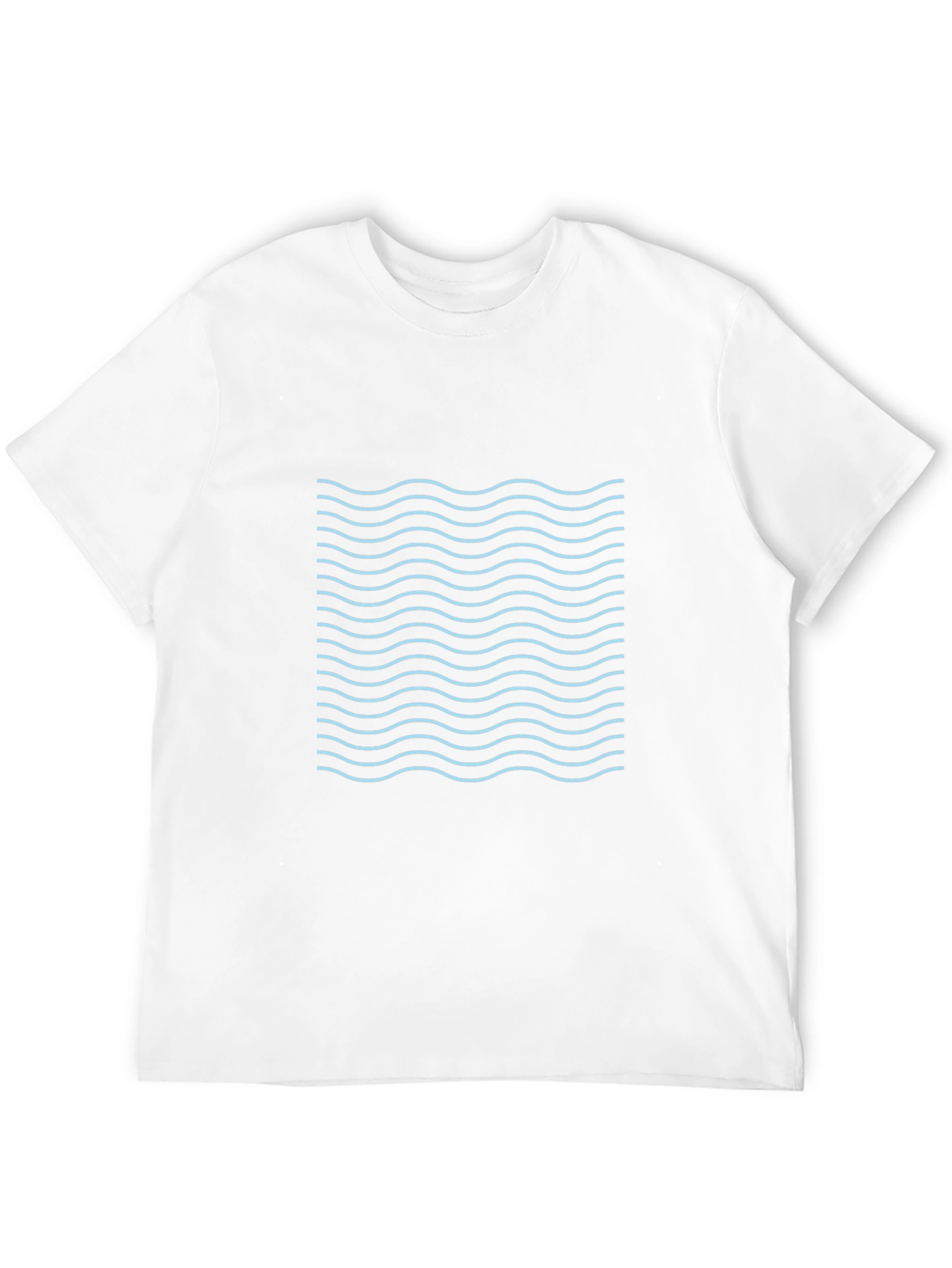 Wavy Line Graphic Tee - Cool Casual Style
