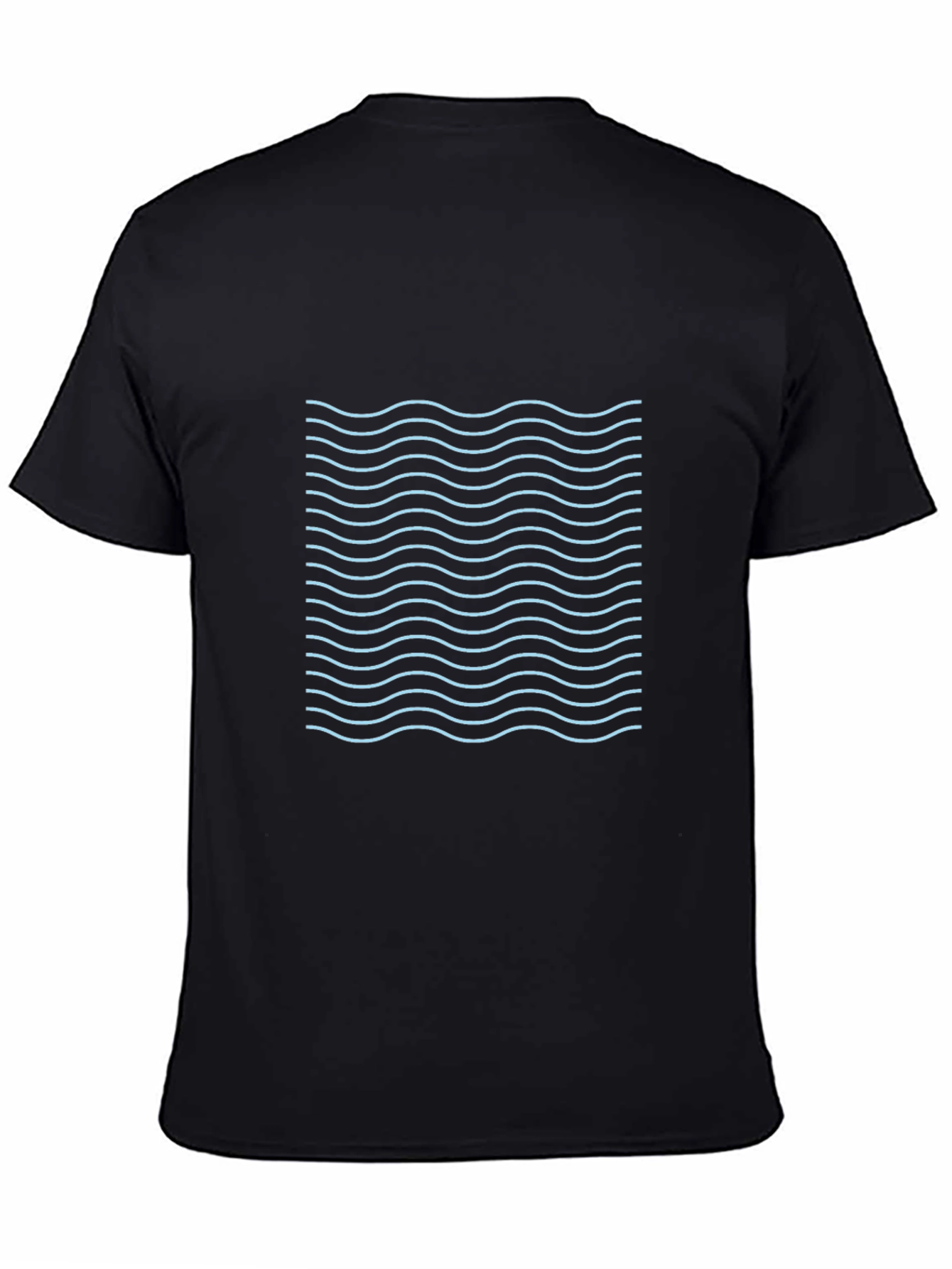 Wavy Line Graphic Tee - Cool Casual Style
