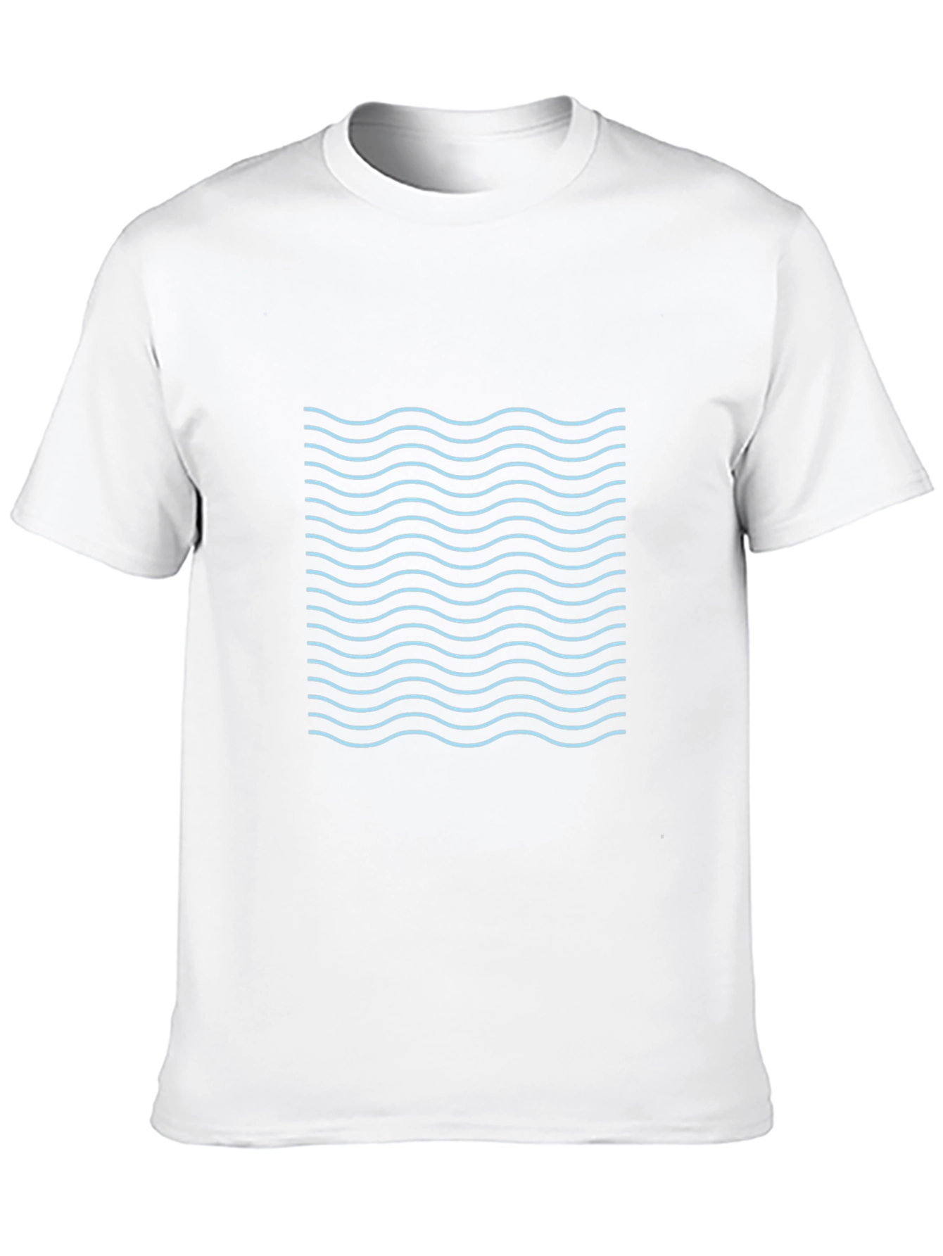 Wavy Line Graphic Tee - Cool Casual Style