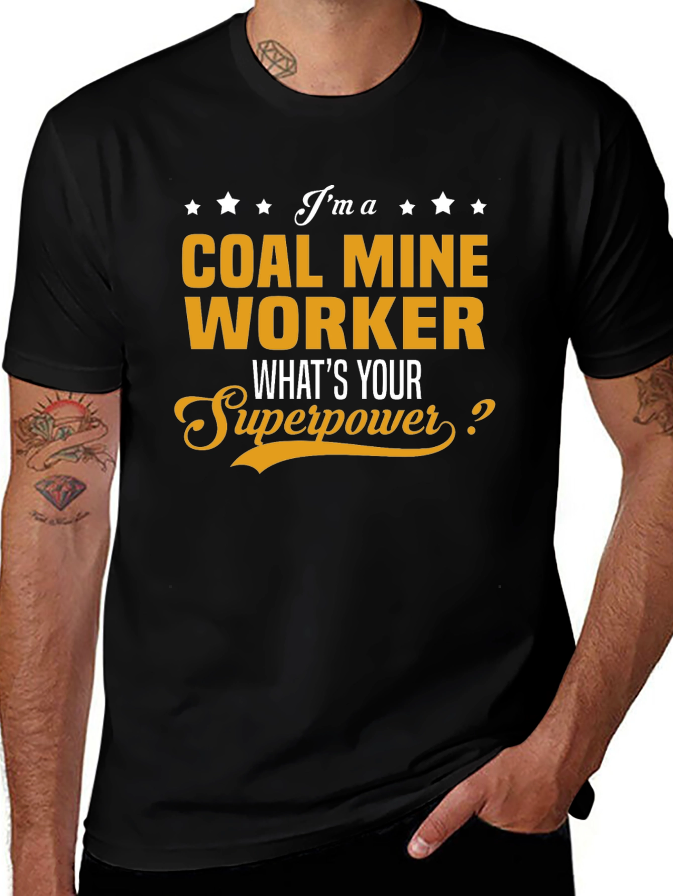 Coal Miner Worker Superpower T-Shirt
