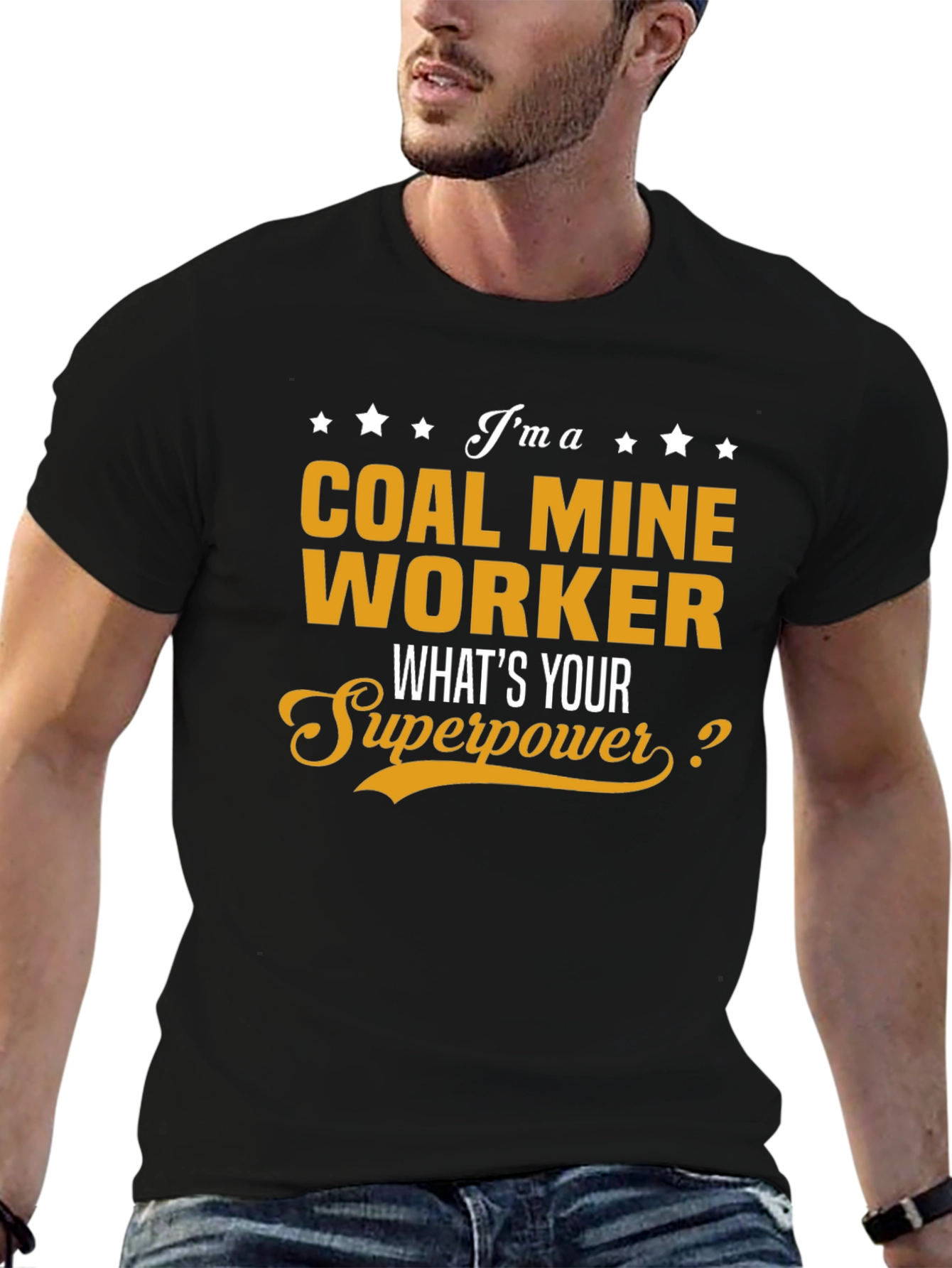 Coal Miner Worker Superpower T-Shirt