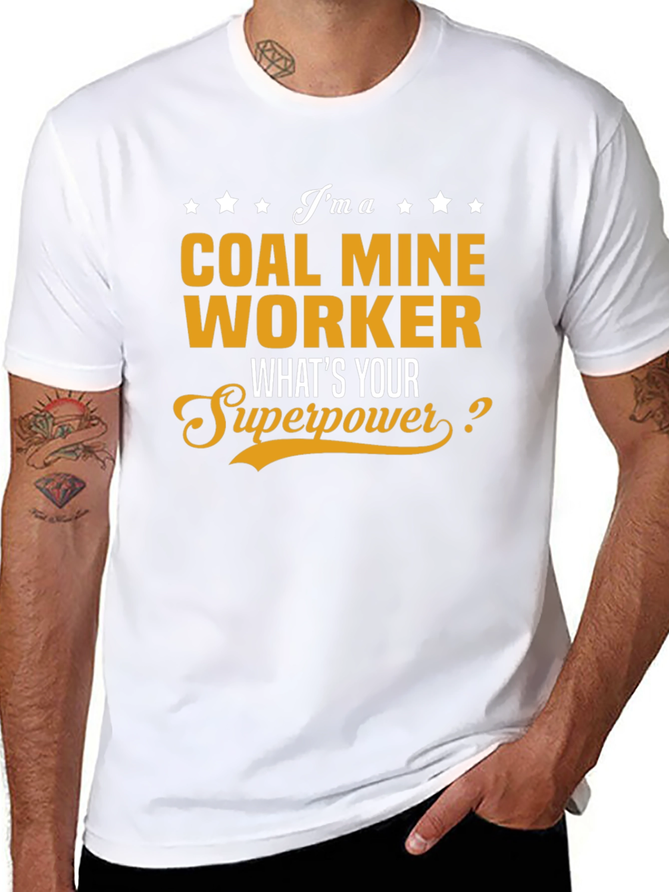 Coal Miner Worker Superpower T-Shirt
