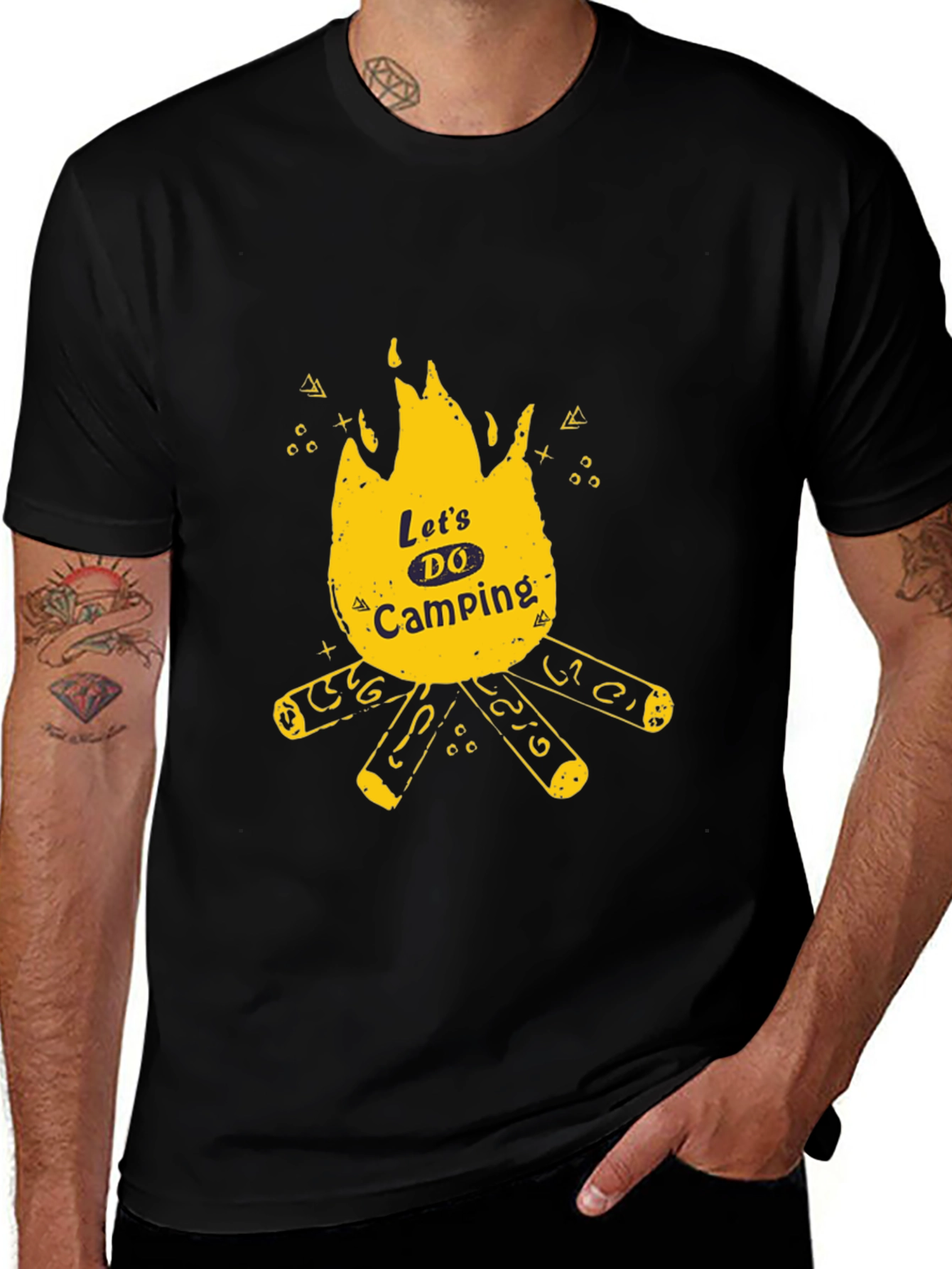 Lets Do Camping Graphic Tee - Black
