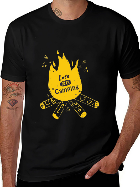 Lets Do Camping Graphic Tee - Black
