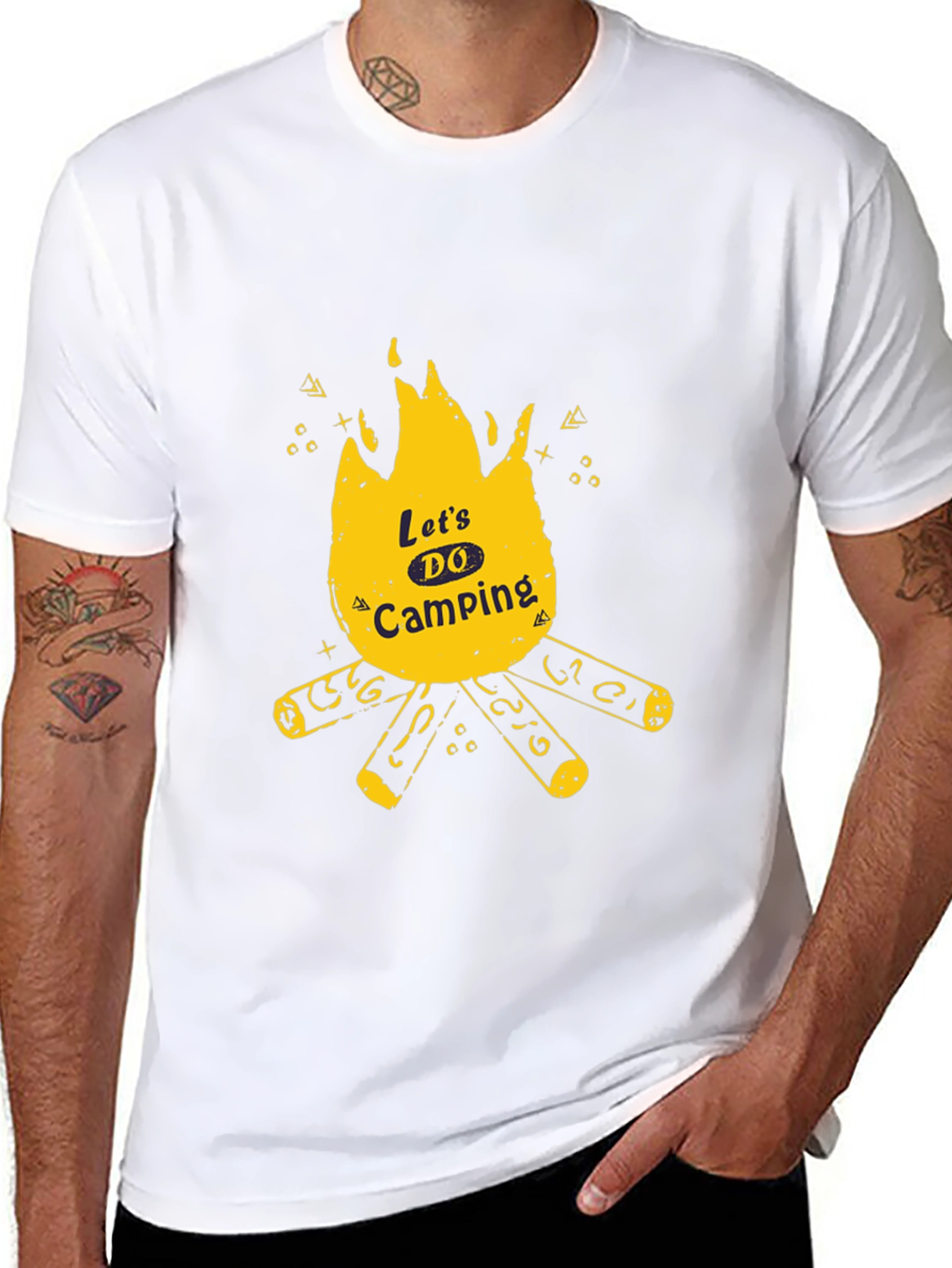 Lets Do Camping Graphic Tee - Black