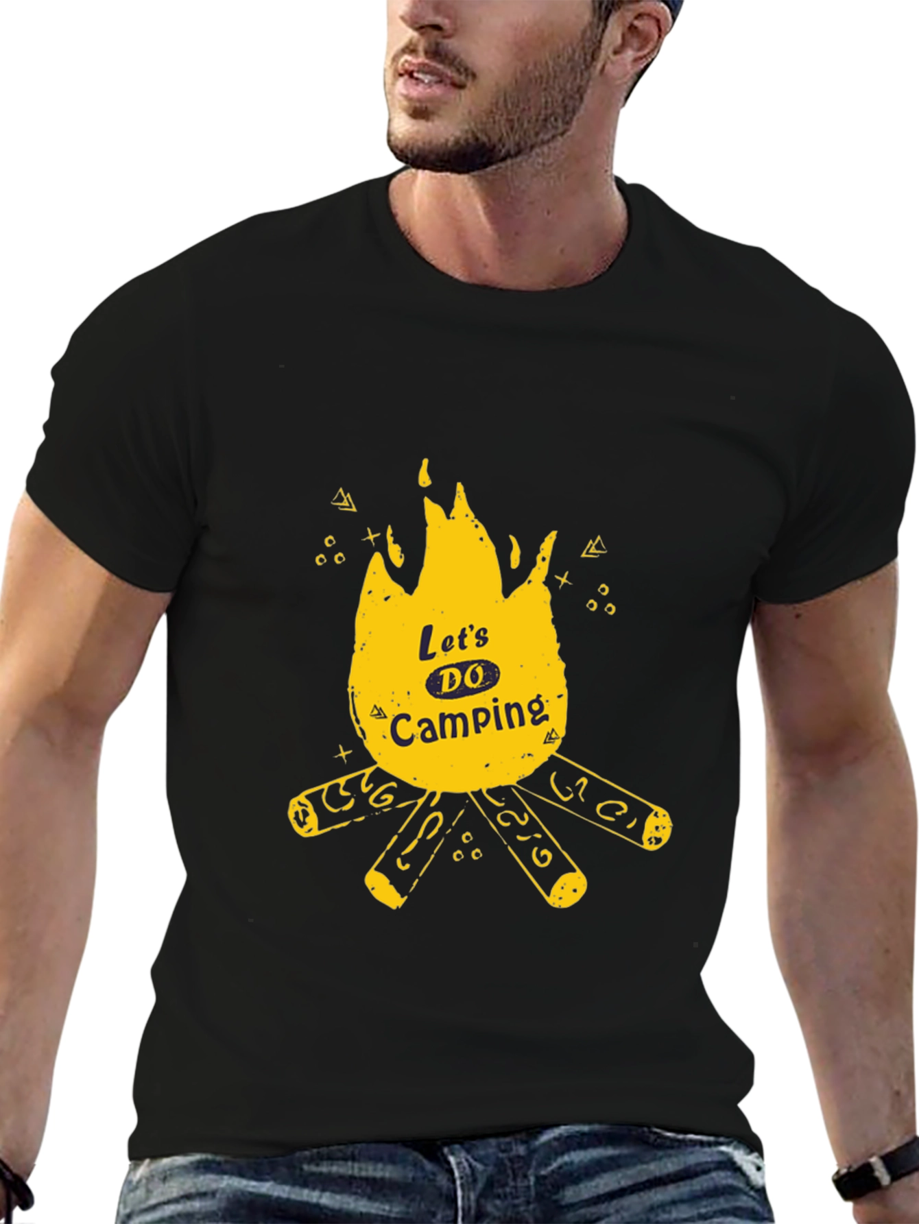 Lets Do Camping Graphic Tee - Black