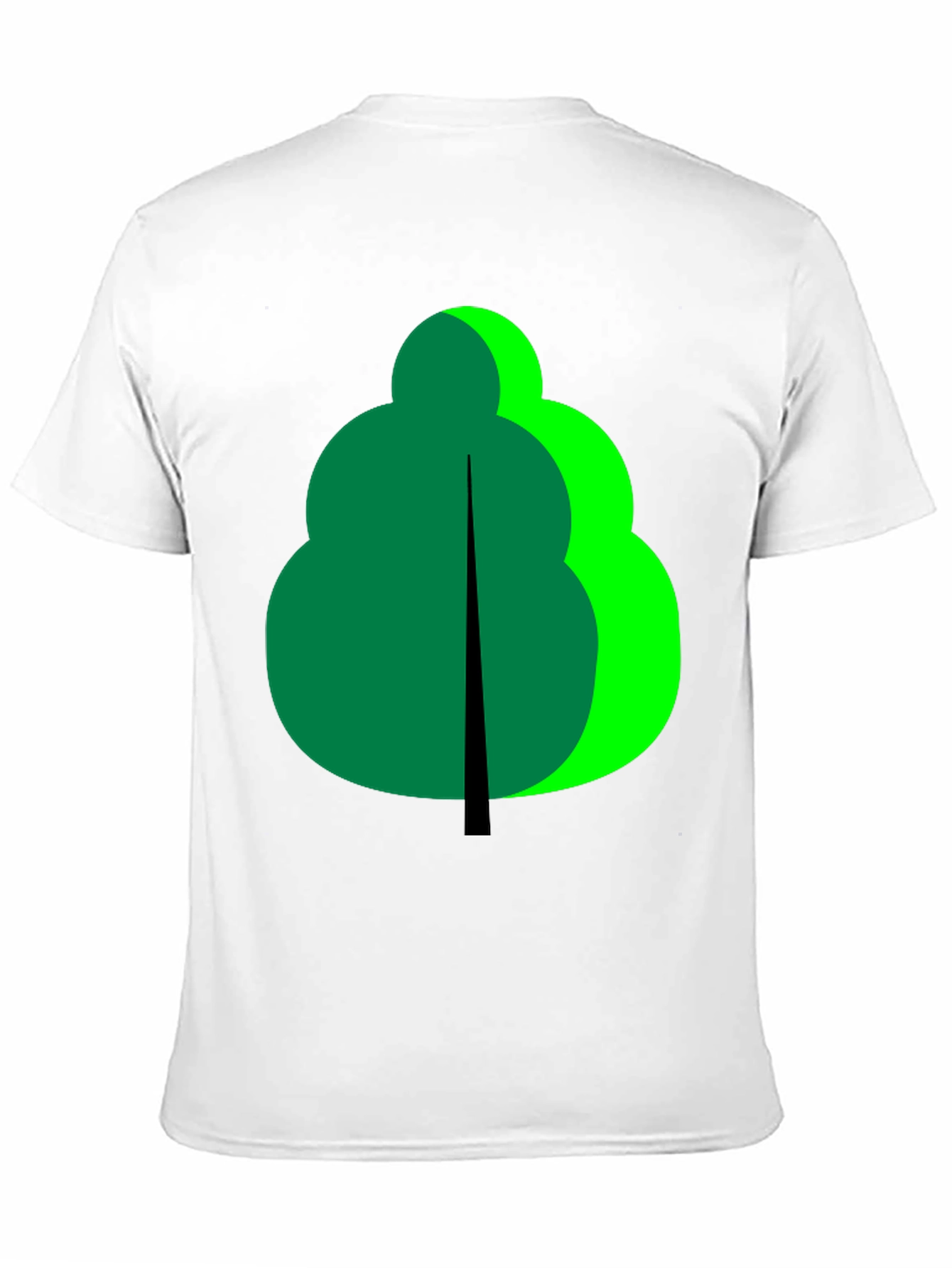 Abstract Tree Graphic Black T-Shirt