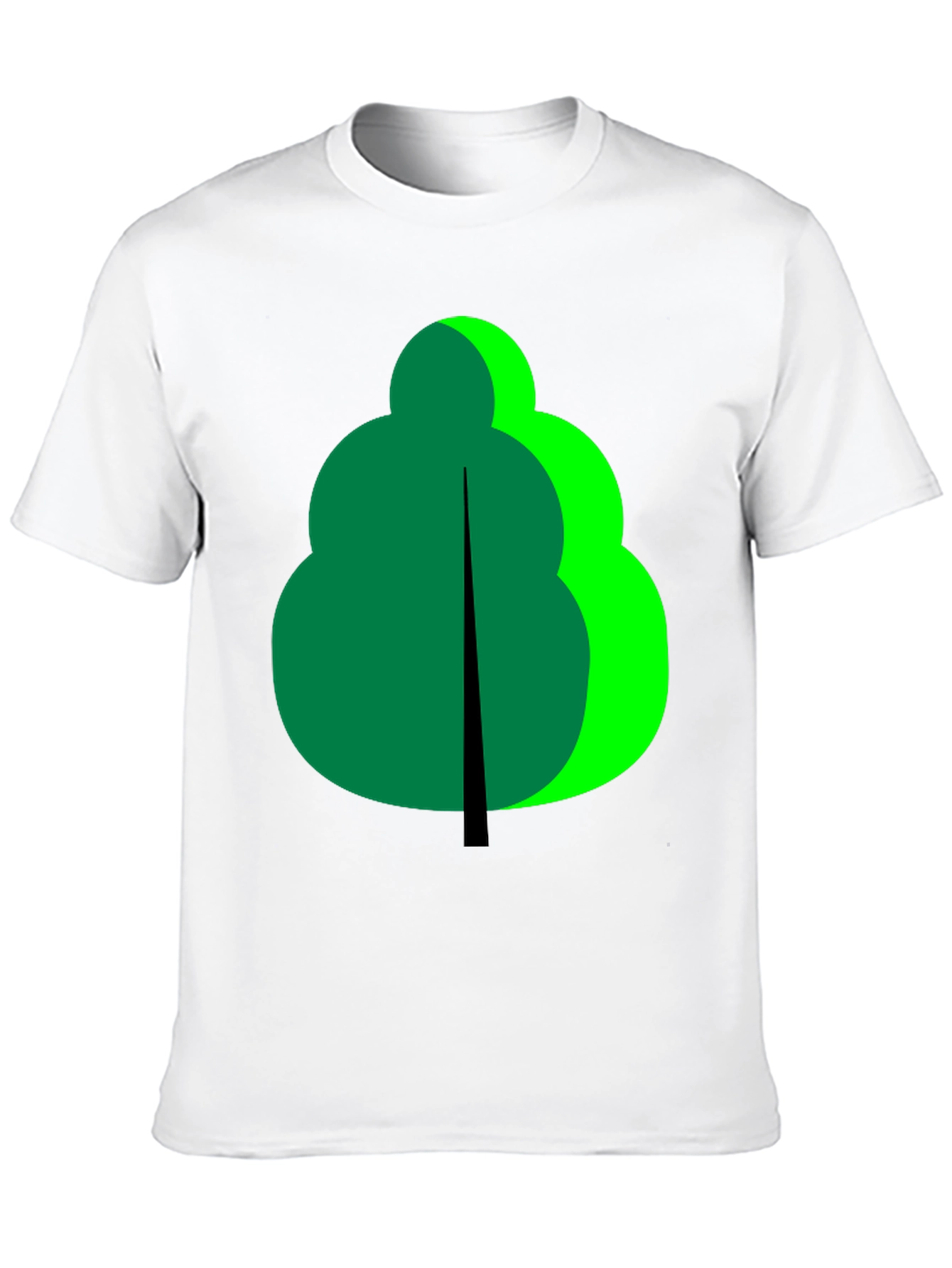 Abstract Tree Graphic Black T-Shirt