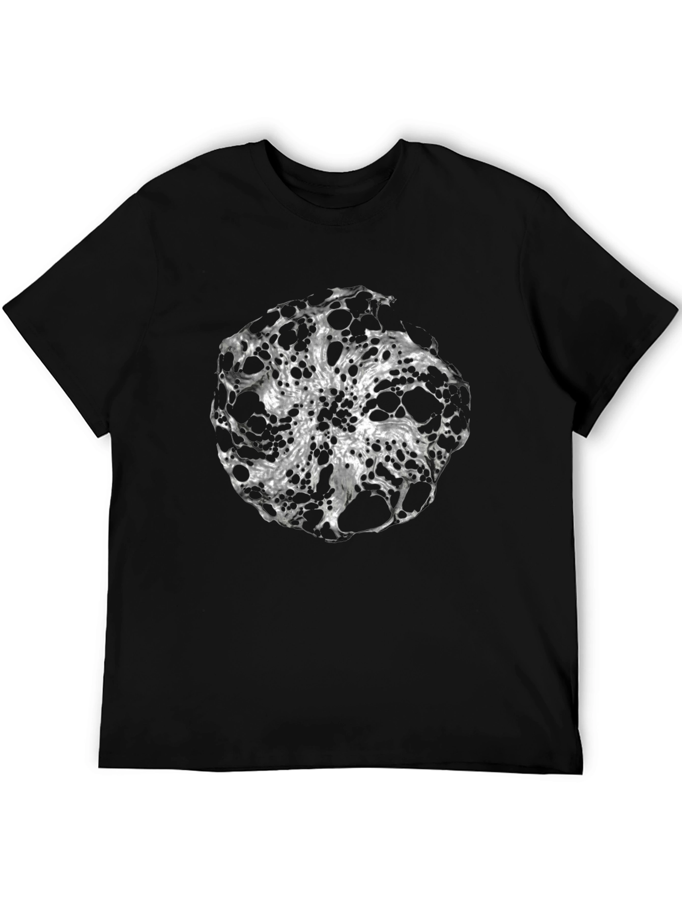 Abstract Sphere Graphic Black T-Shirt