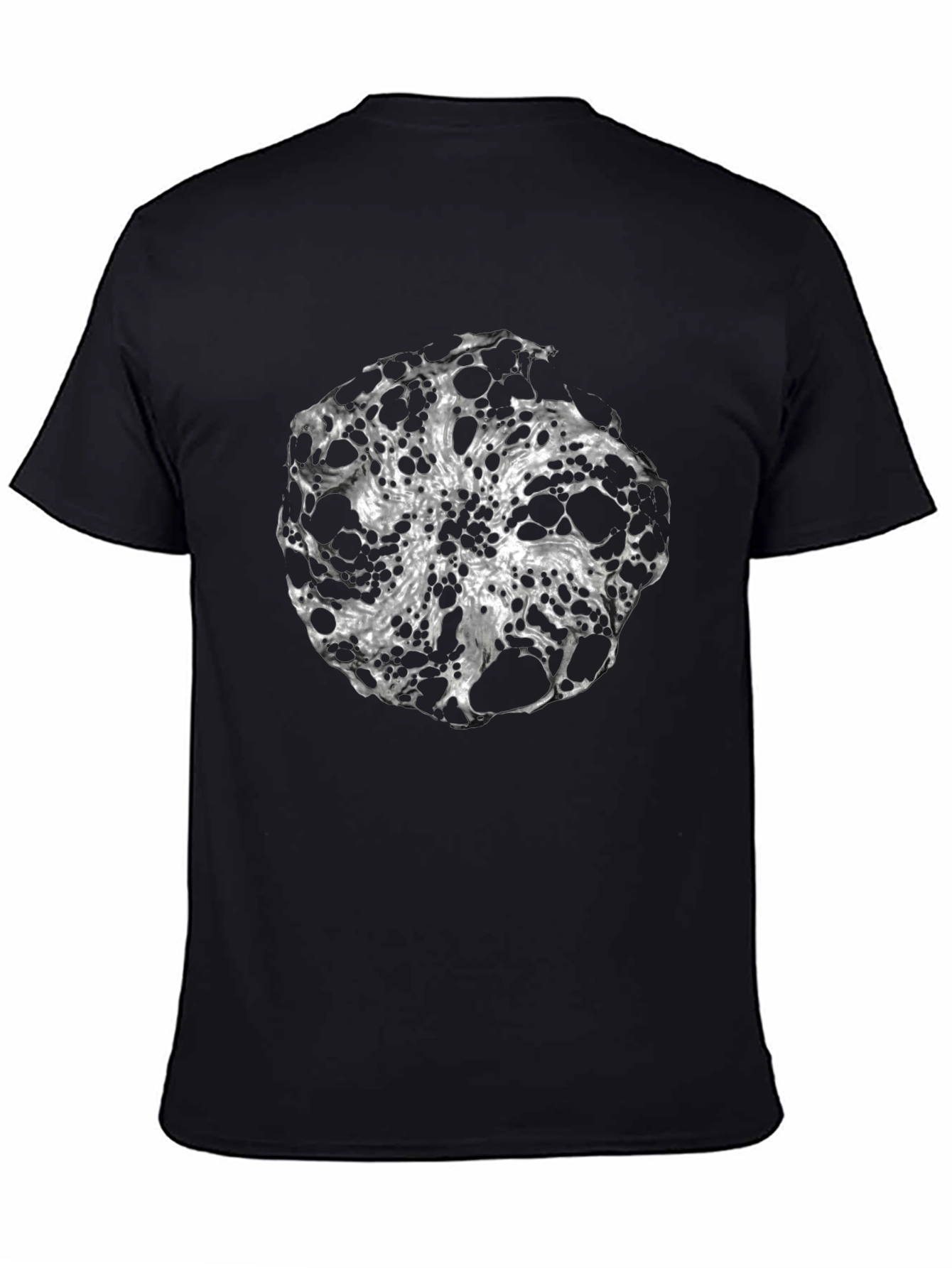 Abstract Sphere Graphic Black T-Shirt