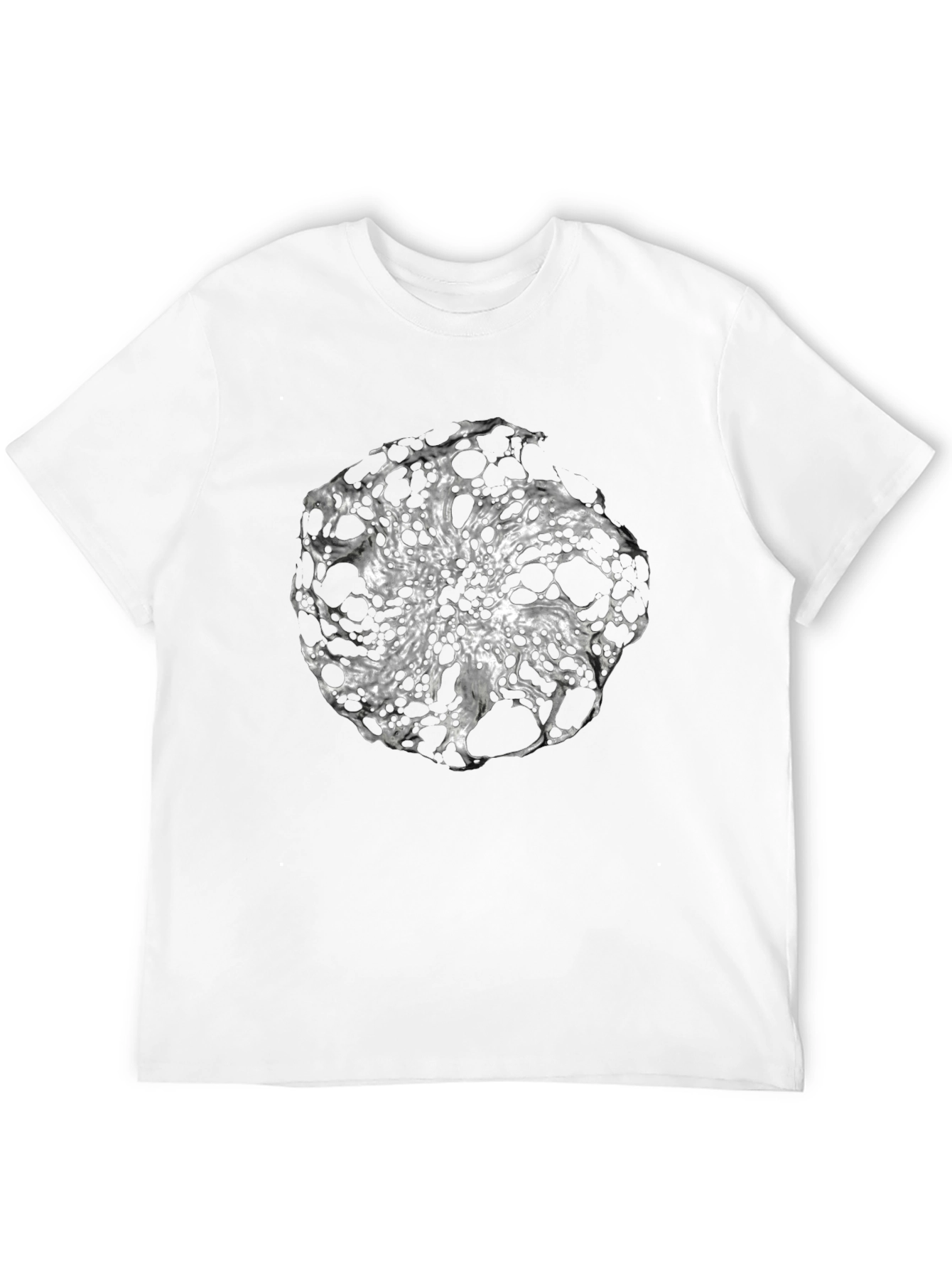 Abstract Sphere Graphic Black T-Shirt