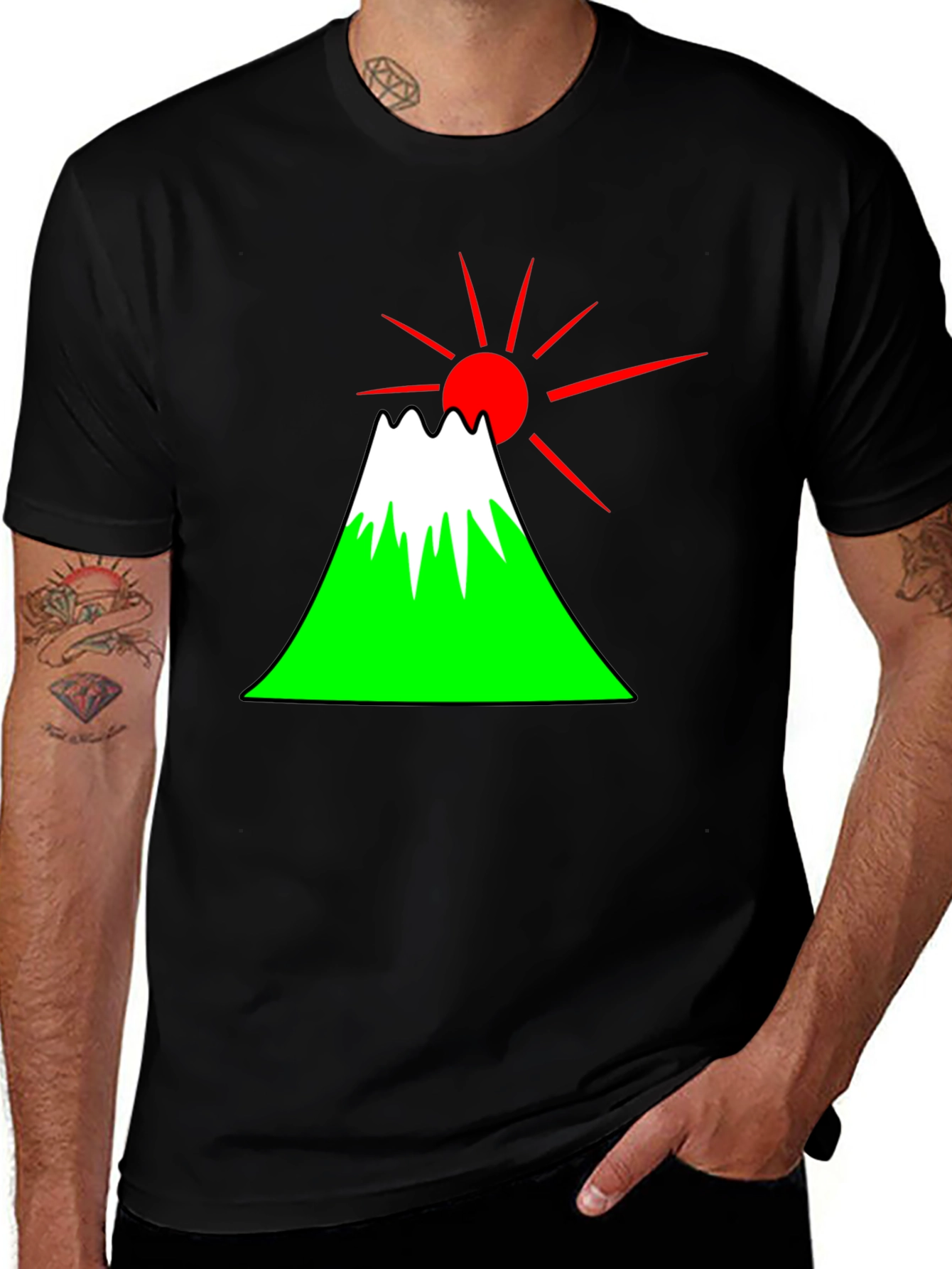 Mount Fuji Graphic Tee - Japan Sunrise T-Shirt