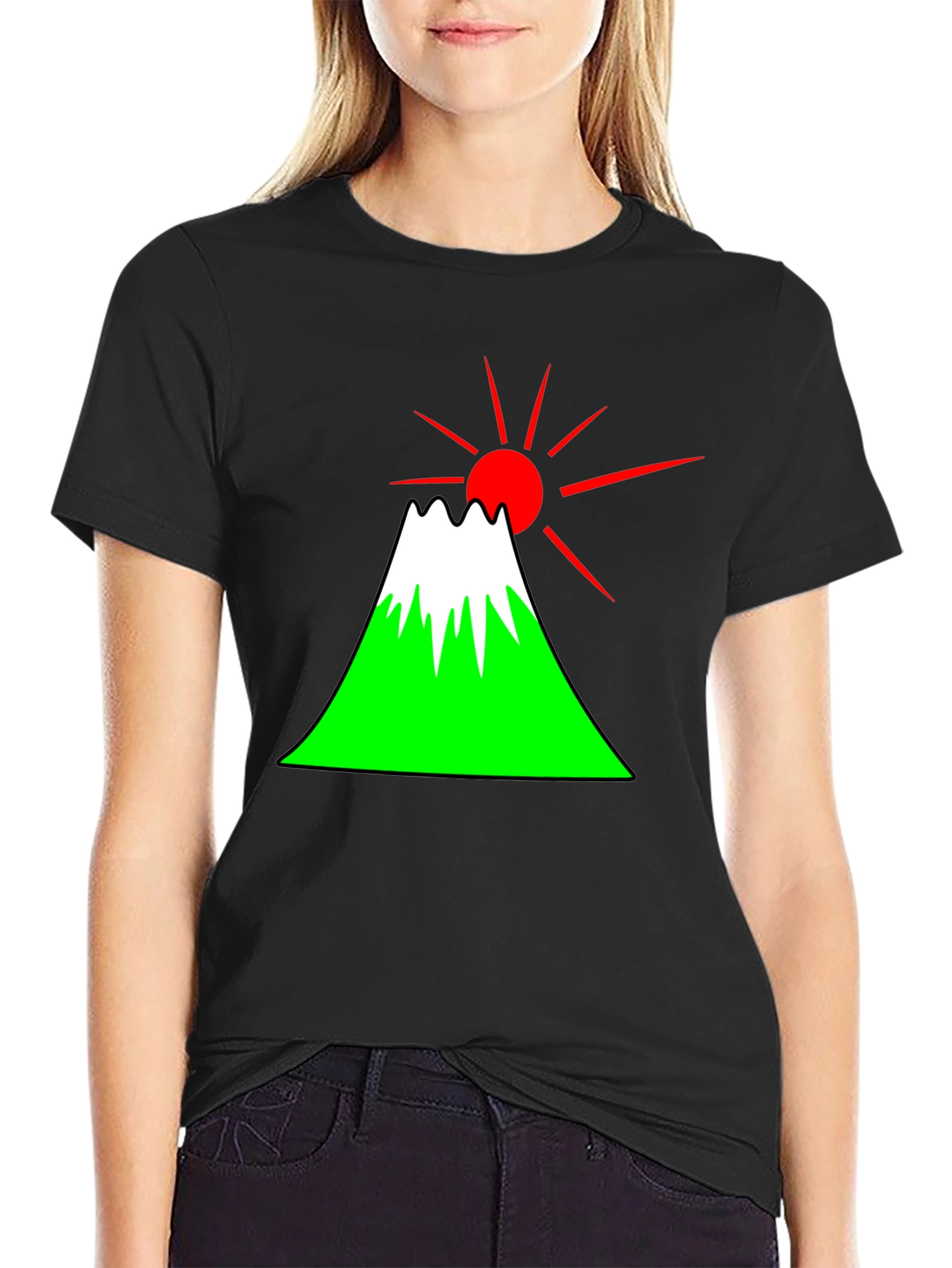 Mount Fuji Graphic Tee - Japan Sunrise T-Shirt