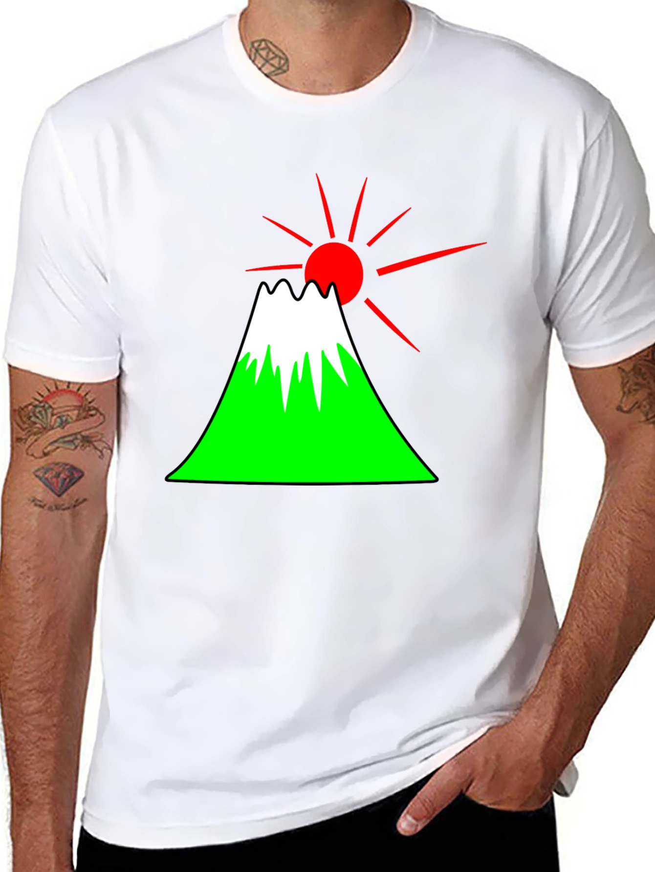Mount Fuji Graphic Tee - Japan Sunrise T-Shirt