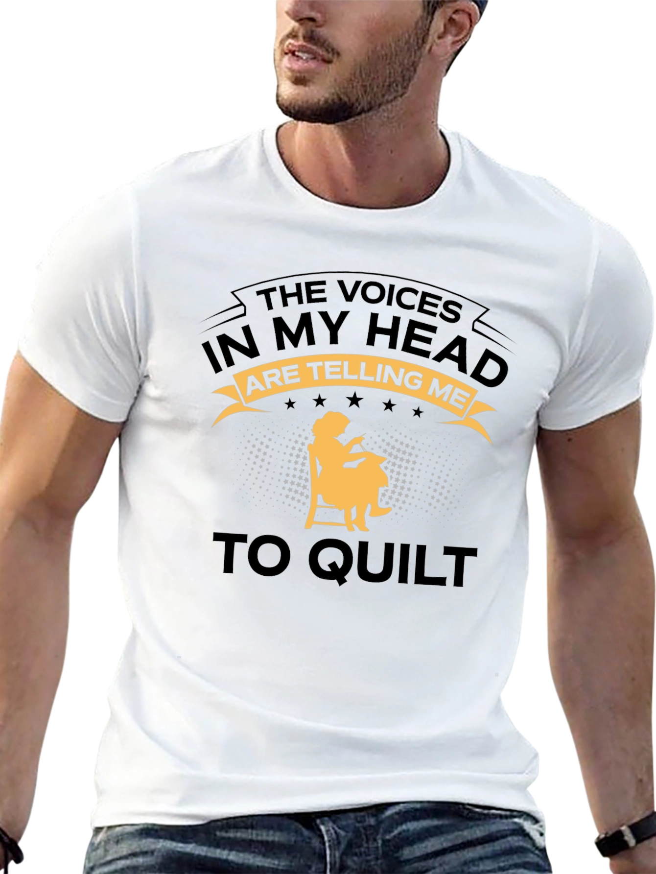 Voices In My Head Quilt T-Shirt