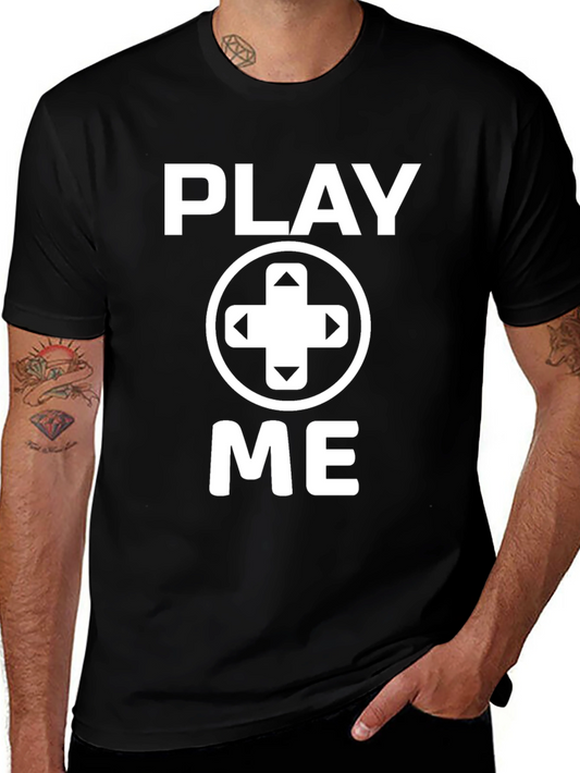 Play Me Graphic Tee - Gamer Style Shirt