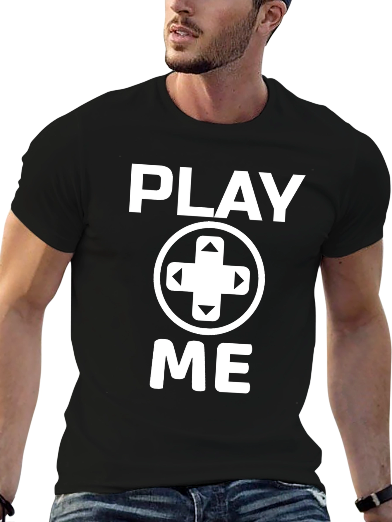 Play Me Graphic Tee - Gamer Style Shirt